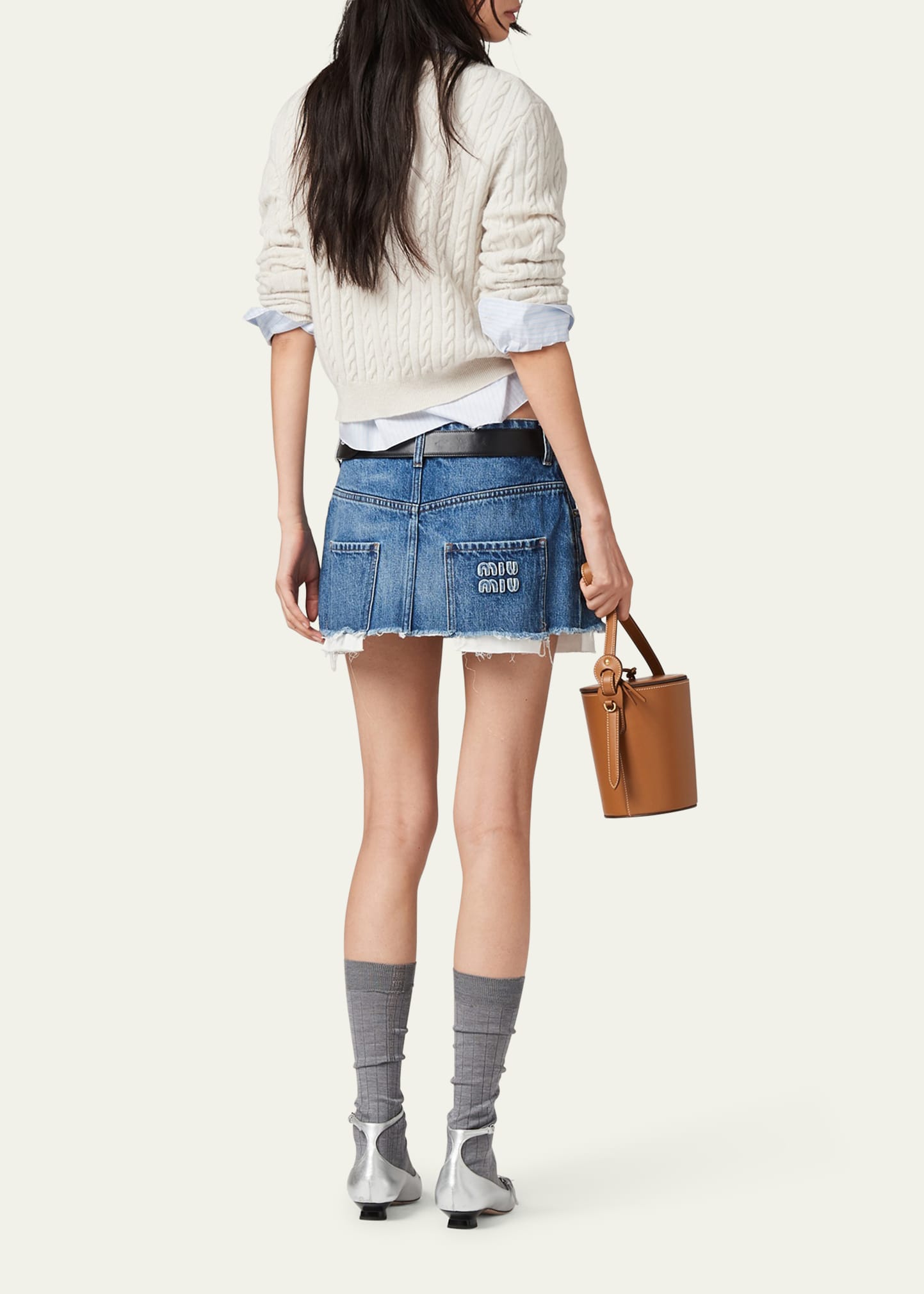 スカート MiuMiu FW25 Denim skirt (GWD279S23117GG F0076) スカート MiuMiu FW25 Denim skirt (GWD279S23117GG F0076