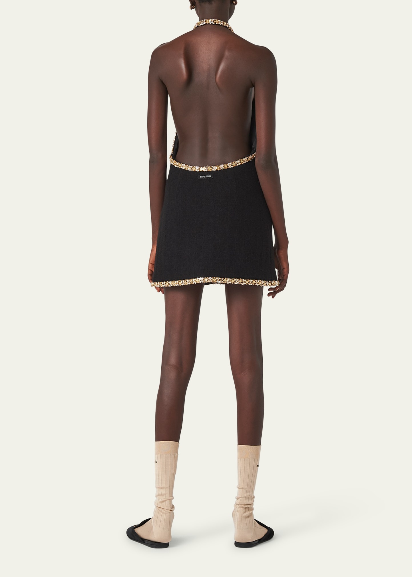 pinstripe bra detail mini dress Belted Pinstripe Denim Mini Dress – edikted