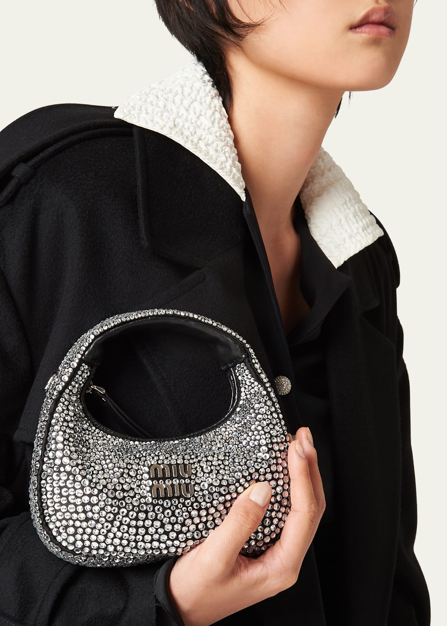 Miu Miu Raso Starlight Crystal Top-Handle Bag - Bergdorf Goodman