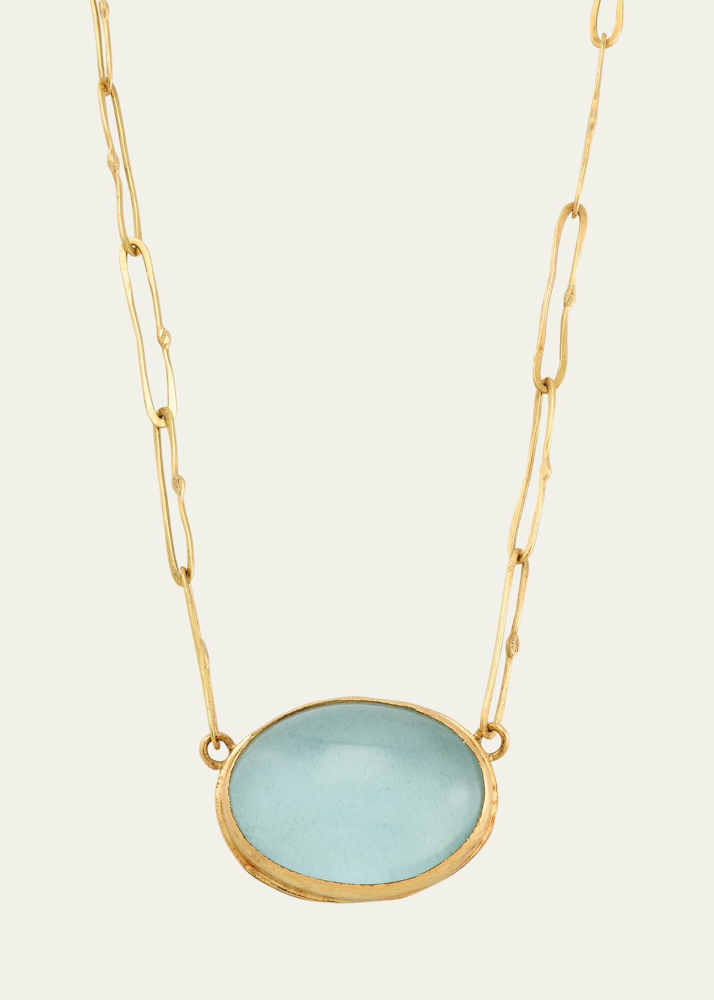 ★hei★ sv925 aquamarine cabochon necklace ★韓国人気★ 韓国ブランドHei☆芸能人着用_aquamarine cabochon necklace