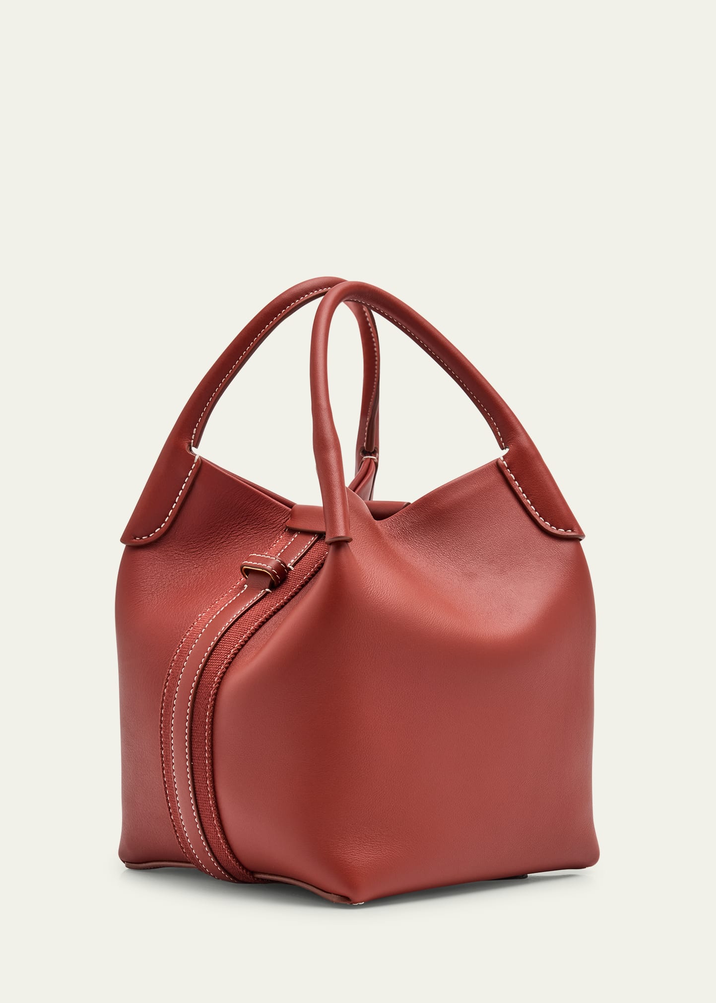 Loro Piana Bale Leather Top-Handle Bag - Bergdorf Goodman