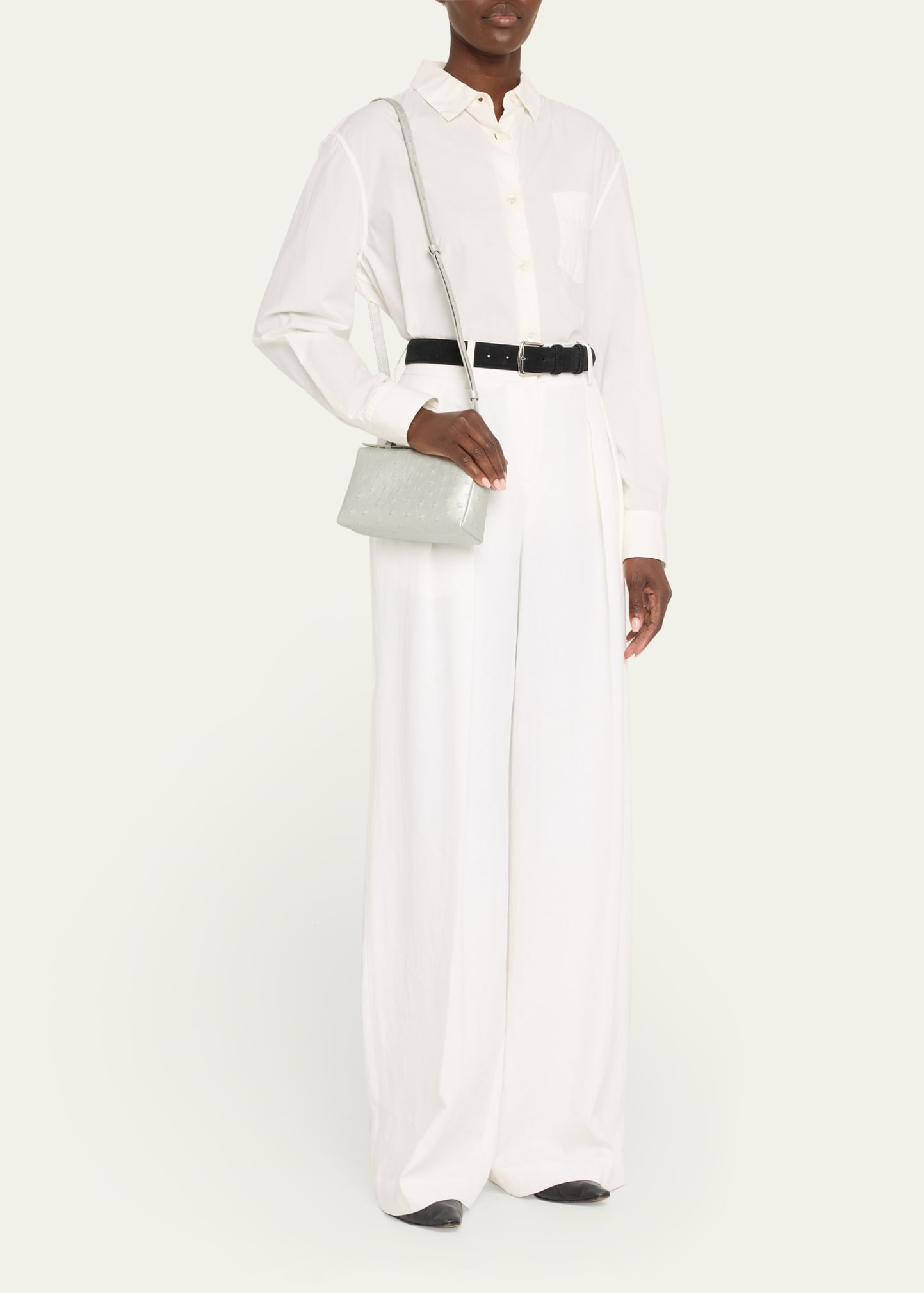 ★美品★Loro Piana アイボリー 長袖　レディース　 S LORO PIANA Extra Pocket L19 textured-leather tote | NET-A-PORTER