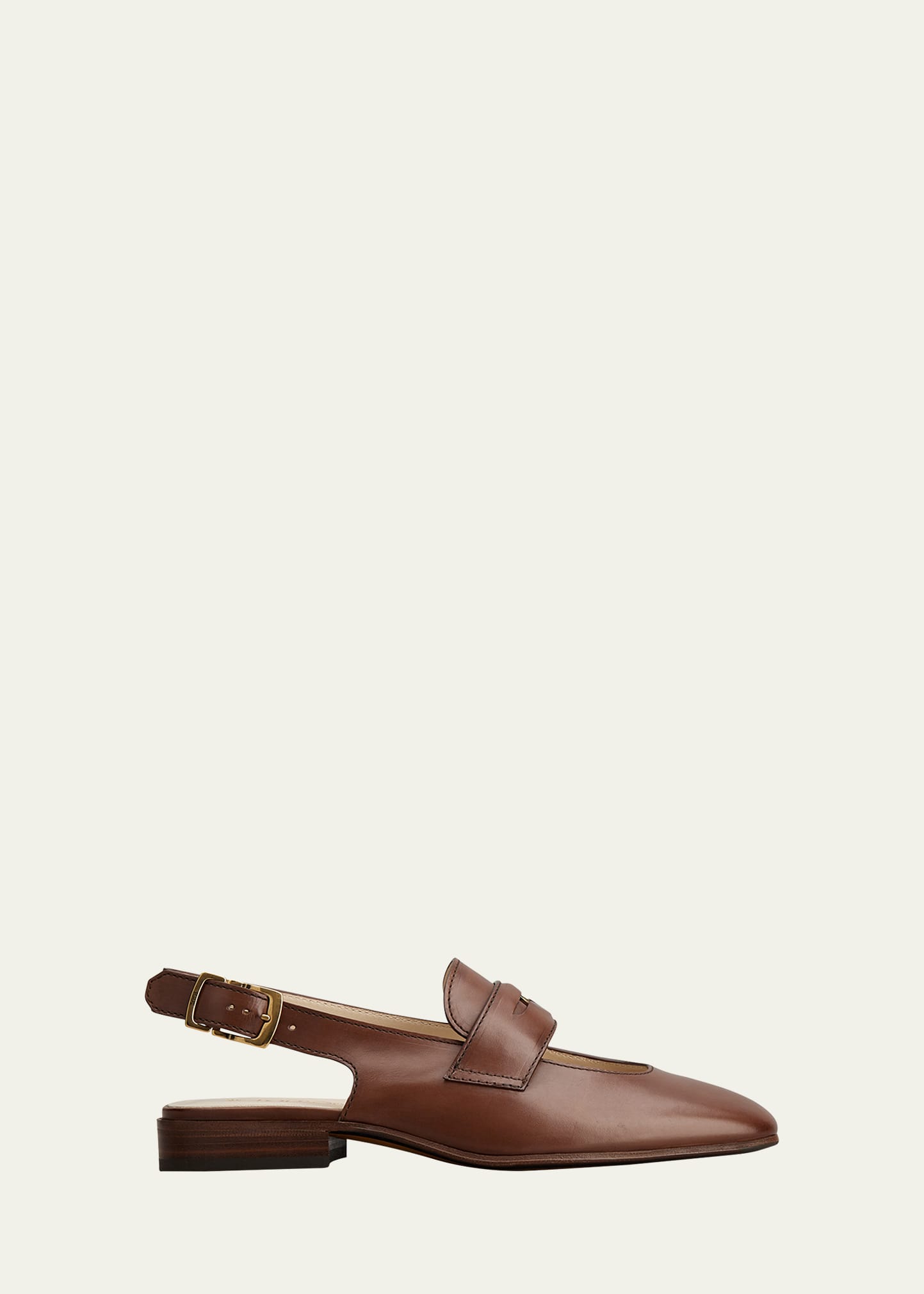 Tod's Leather Slingback Ballerina Penny Loafers - Bergdorf