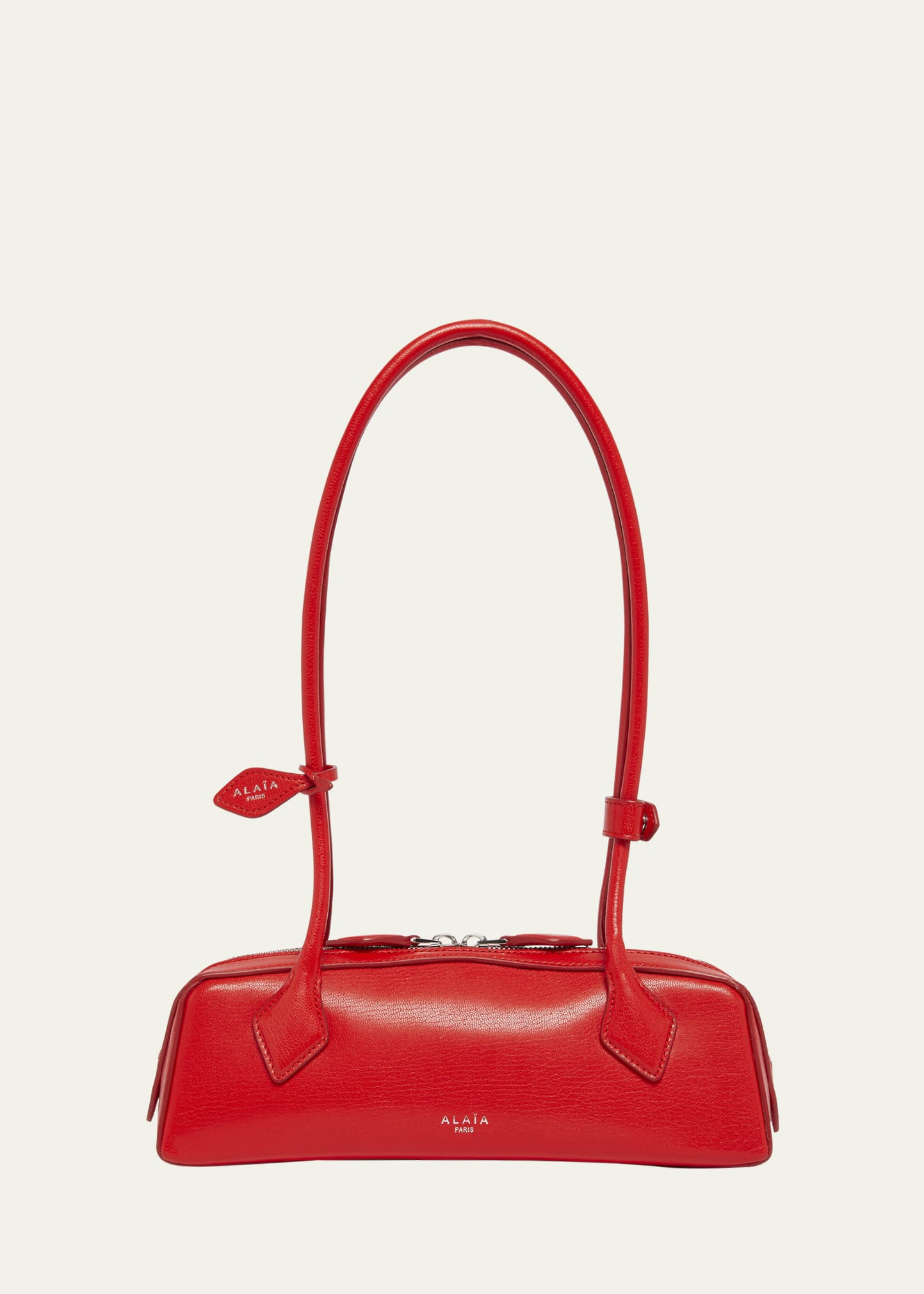 【ALAIA】Le Teckel スモール レザー ショルダー ハンドバッグ ALAÏA LE TECKEL ヌバック ミディアム バッグ | ショルダー