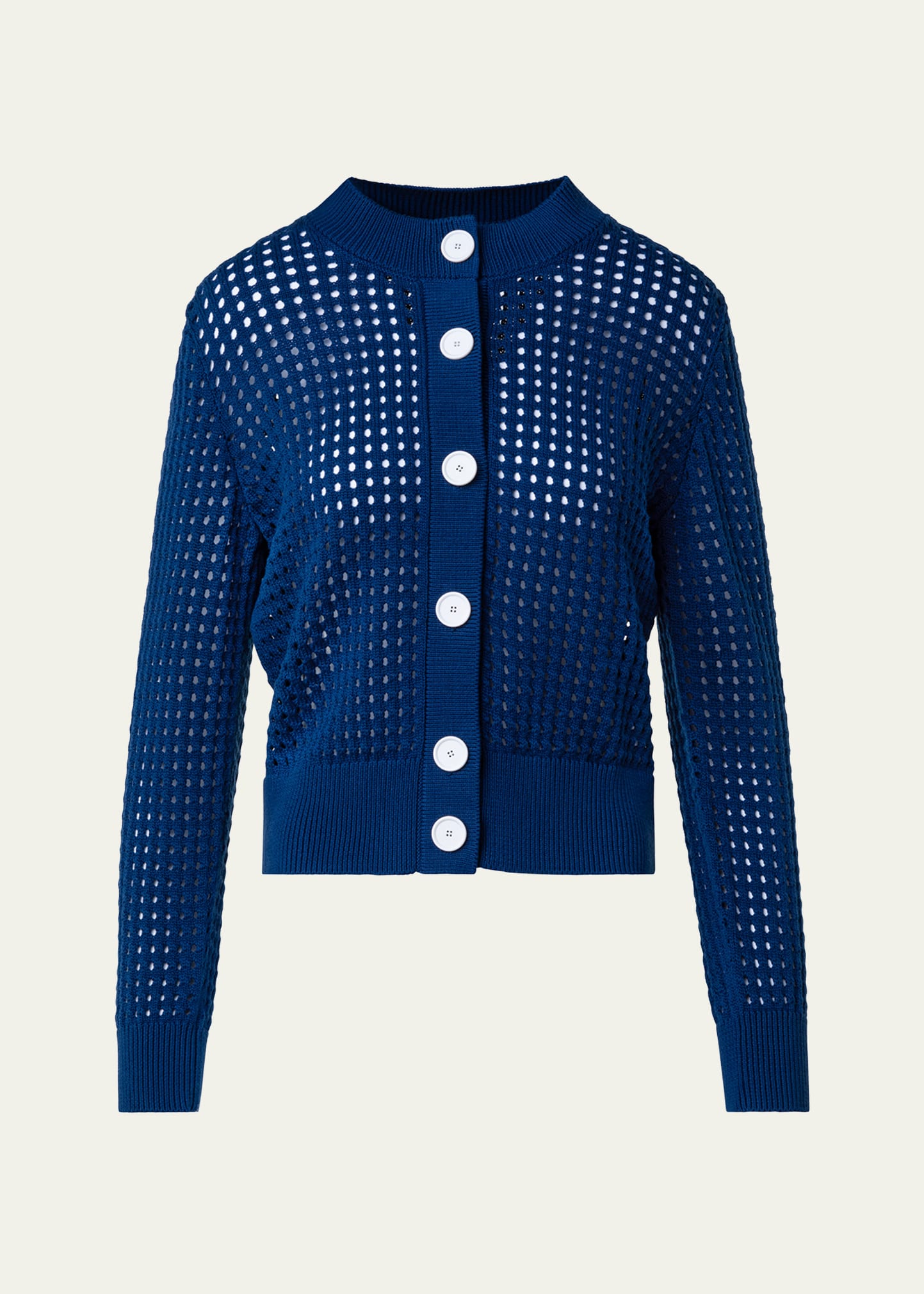 Akris punto Chunky Cotton Mesh Knit Cardigan - Bergdorf Goodman