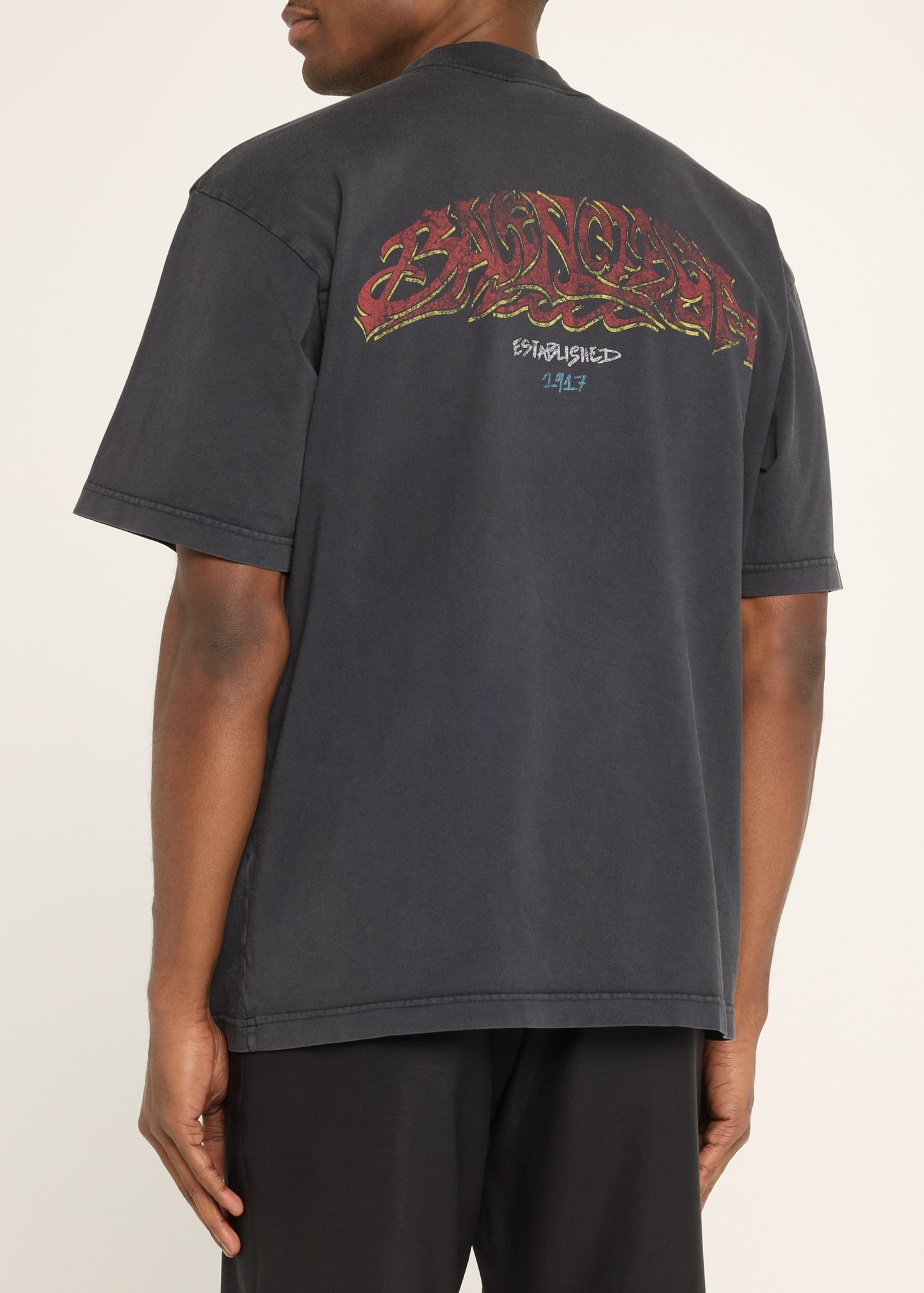 Balenciaga Men's Offshore Vintage Jersey T-Shirt - Bergdorf Goodman