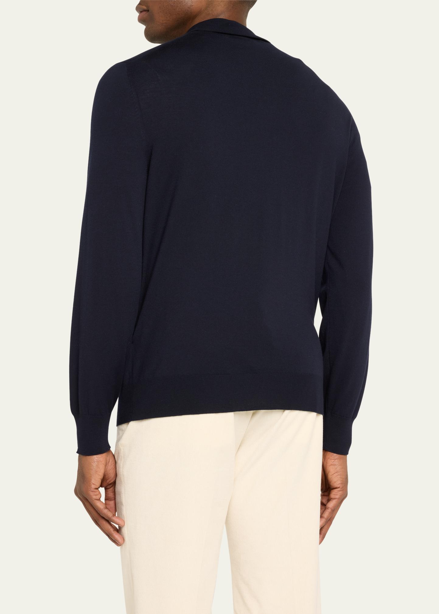 Loro Piana Men's Gift Of Kings Wool Quarter-Zip Sweater - Bergdorf