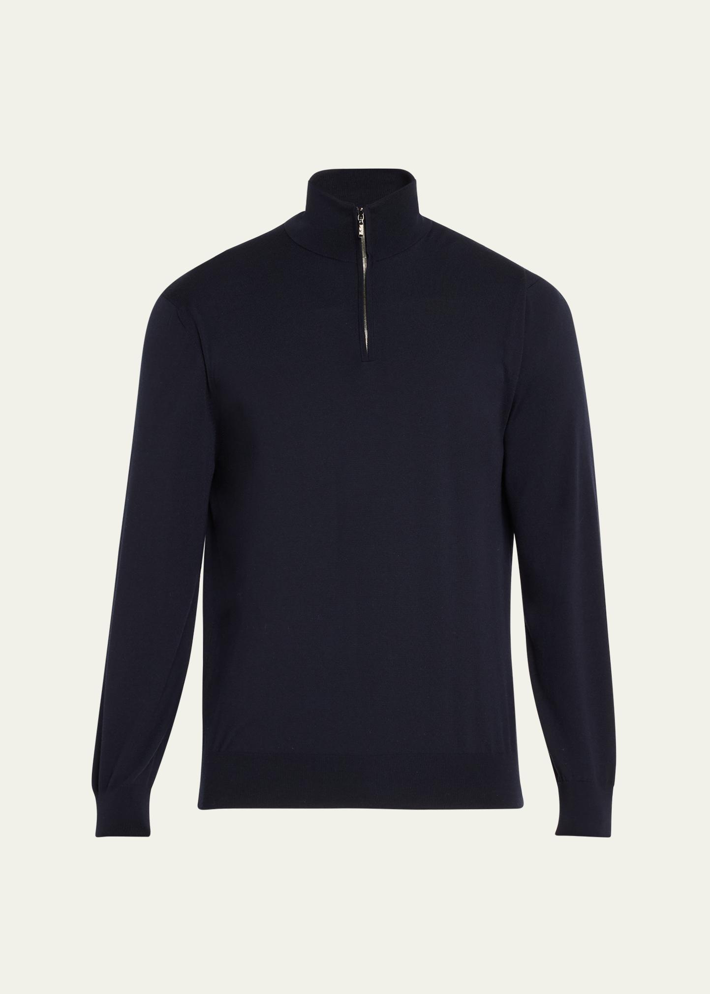 Loro Piana Men's Gift Of Kings Wool Quarter-Zip Sweater - Bergdorf