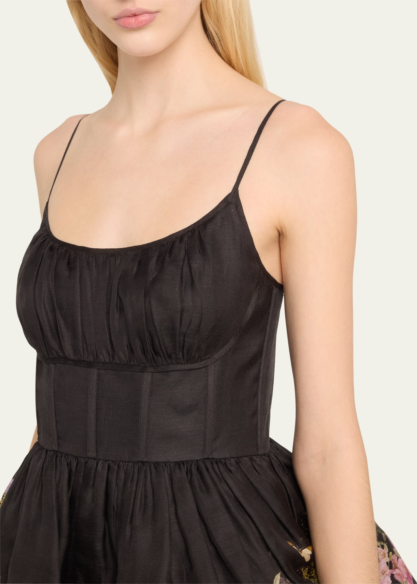 Zimmermann Natura Ruched Mini Dress - Bergdorf Goodman