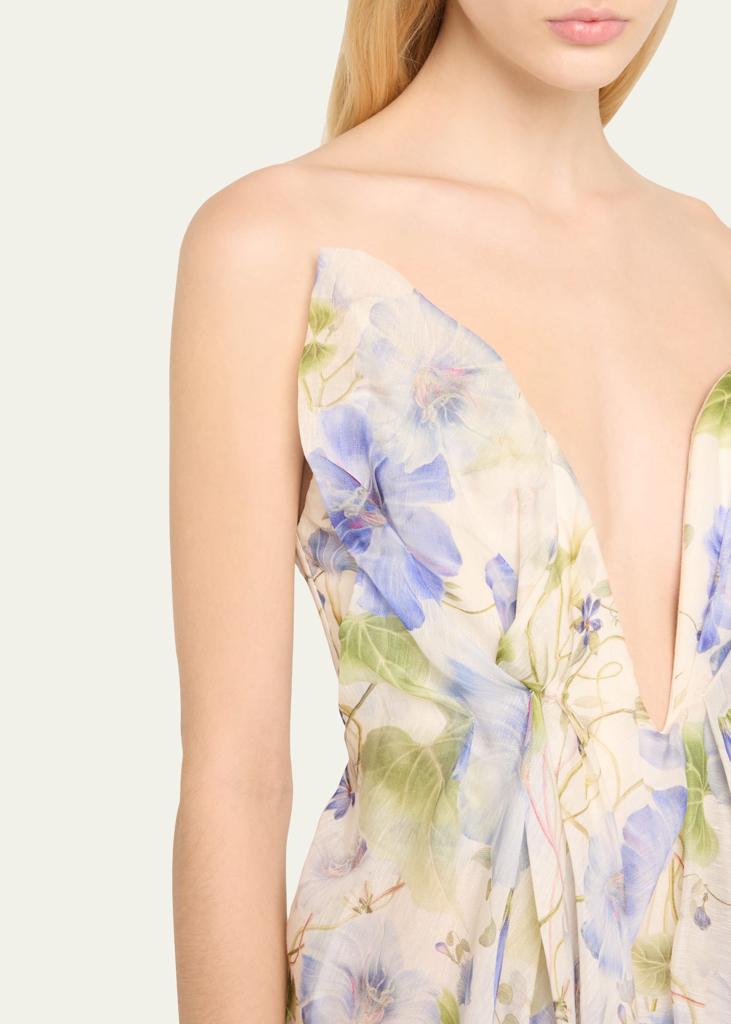 Zimmermann Natura Strapless Draped Mini Dress - Bergdorf Goodman