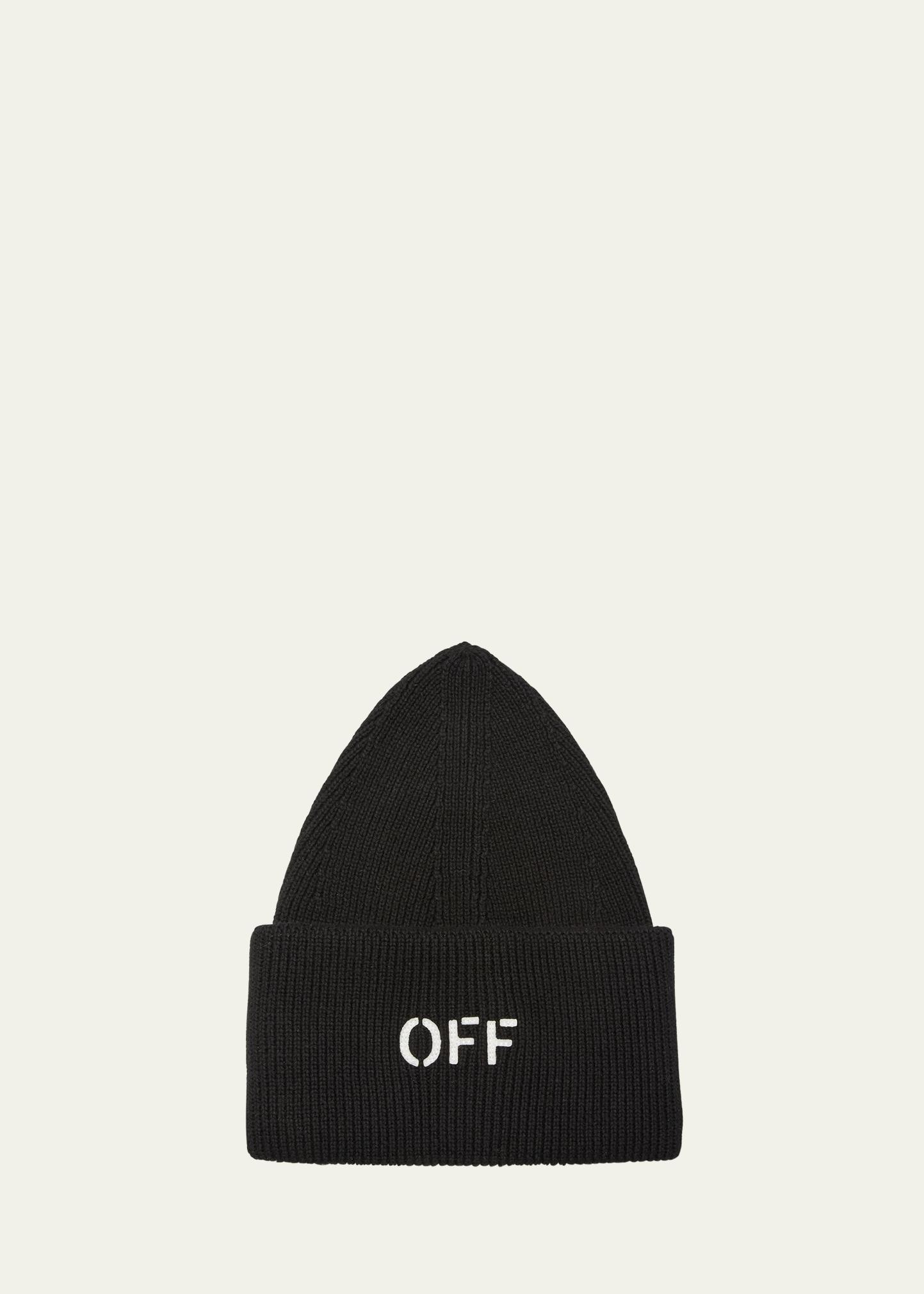 Off-White Men's Off Stamp Loose Knit Beanie Hat