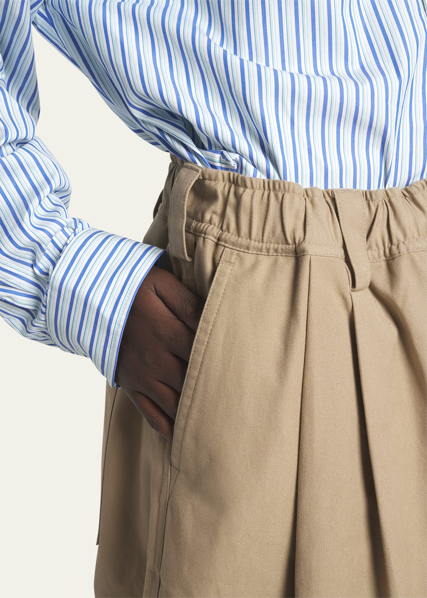 meryll rogge◆check denimpants MERYLL ROGGE Drawstring Chino Wide Leg Pants - Bergdorf Goodman
