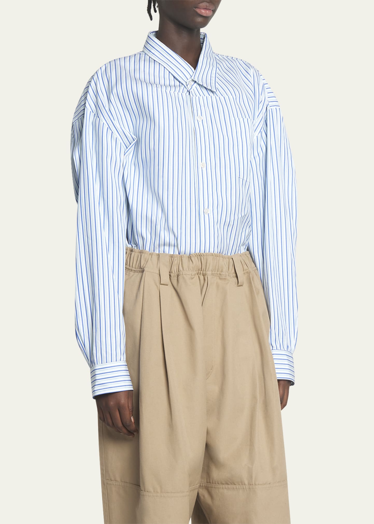 MERYLL ROGGE Stripe Button Down Boule Shirt - Bergdorf Goodman