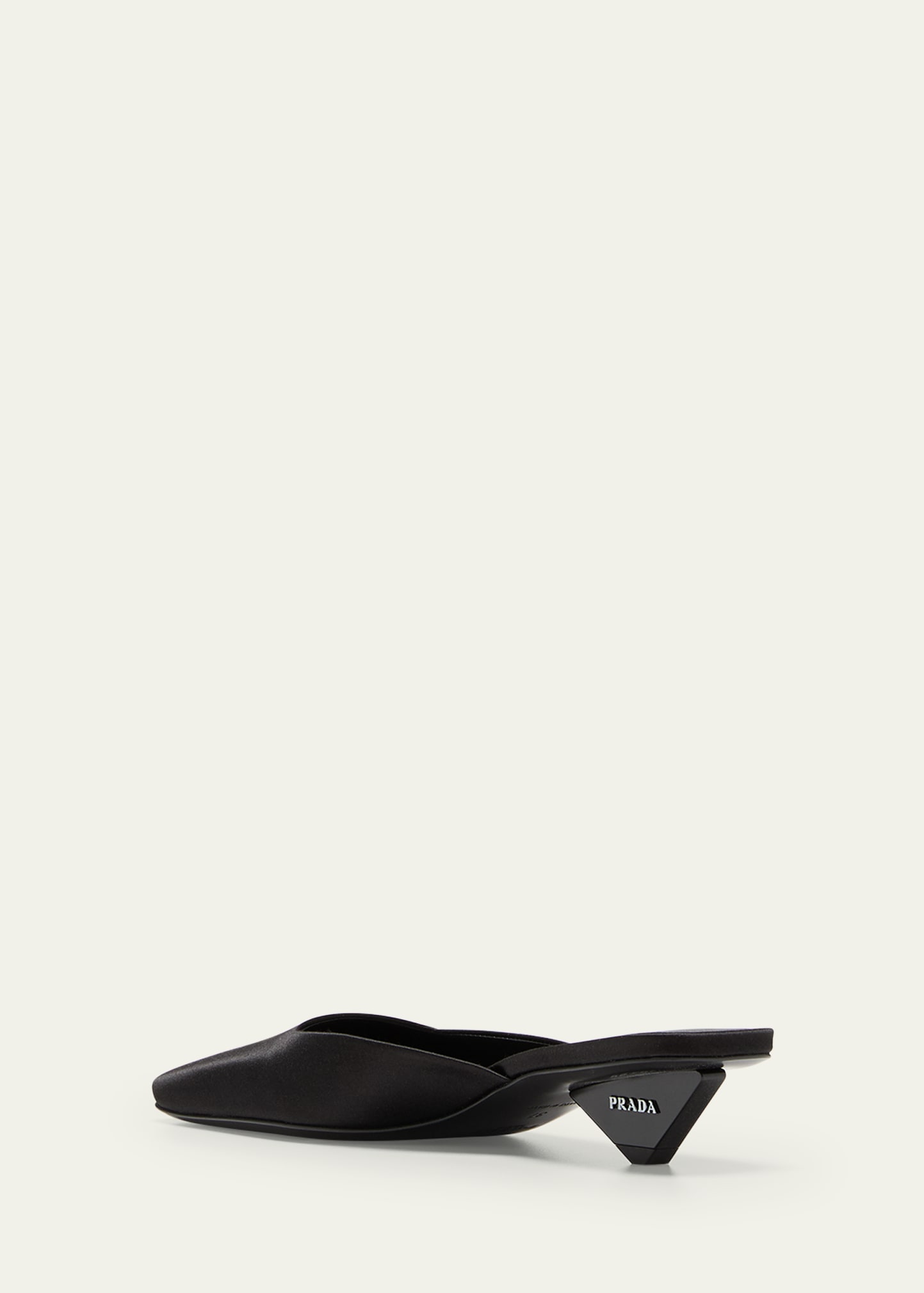 Prada Satin Square-Toe Ballerina Mule Pumps - Bergdorf Goodman
