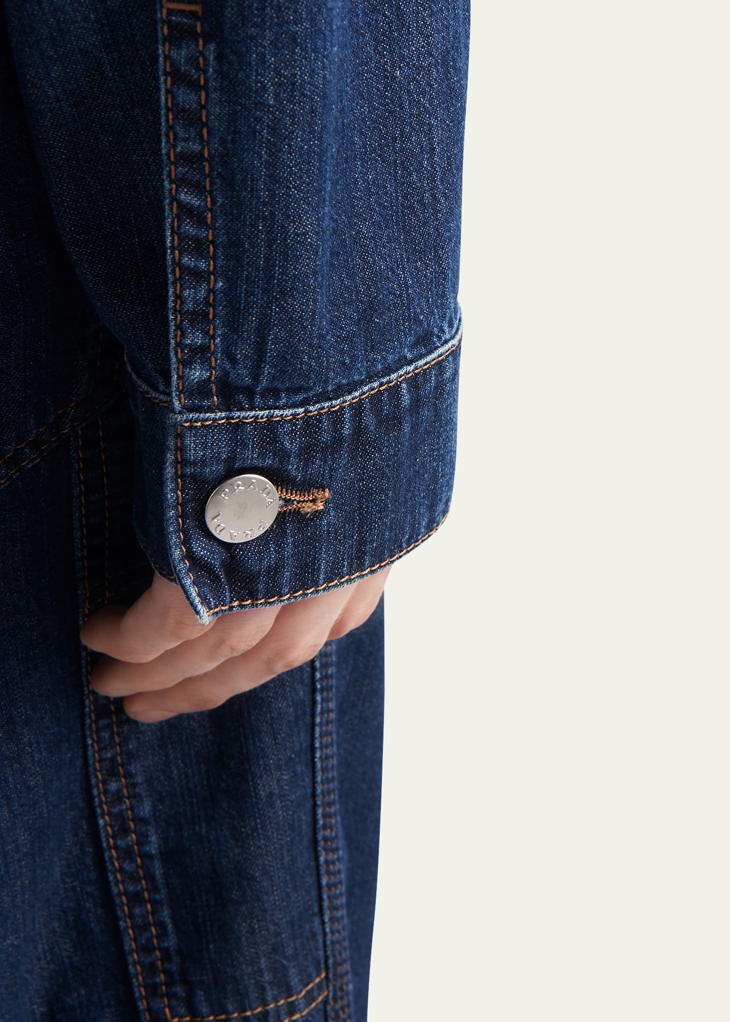 Prada Men's Light Denim Zip Jacket - Bergdorf Goodman