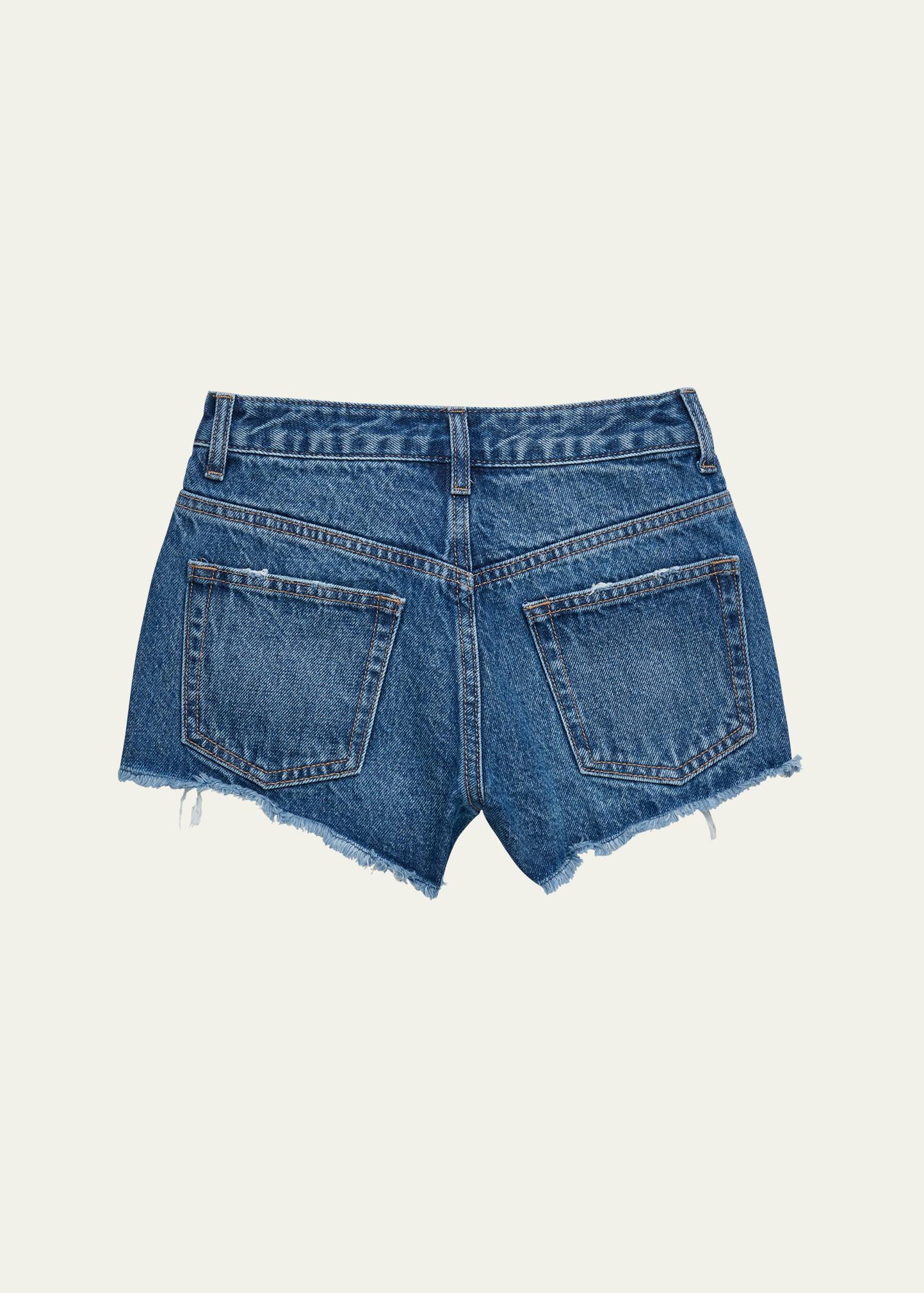 Short En Jean Bleu Délavé Et Distressed FOREVER 21 - Taille 26 Juniors, Style Décontracté été