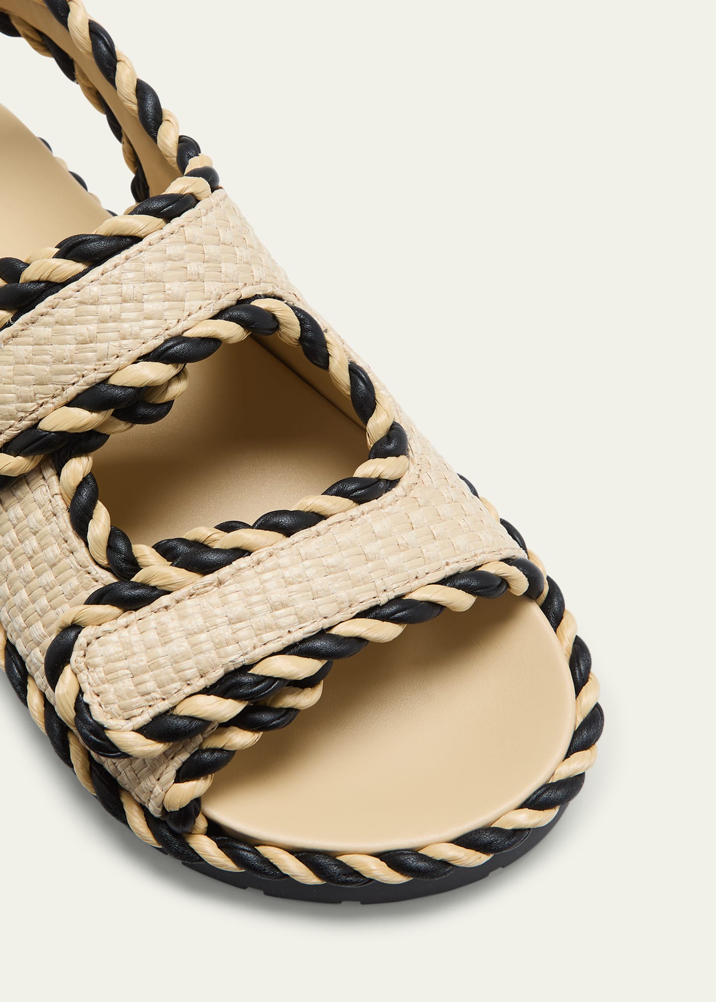 ボッテガヴェネタ Bottega Veneta Raffia Sandals Bottega Veneta Lido Natural Intrecciato Raffia Flat Slide