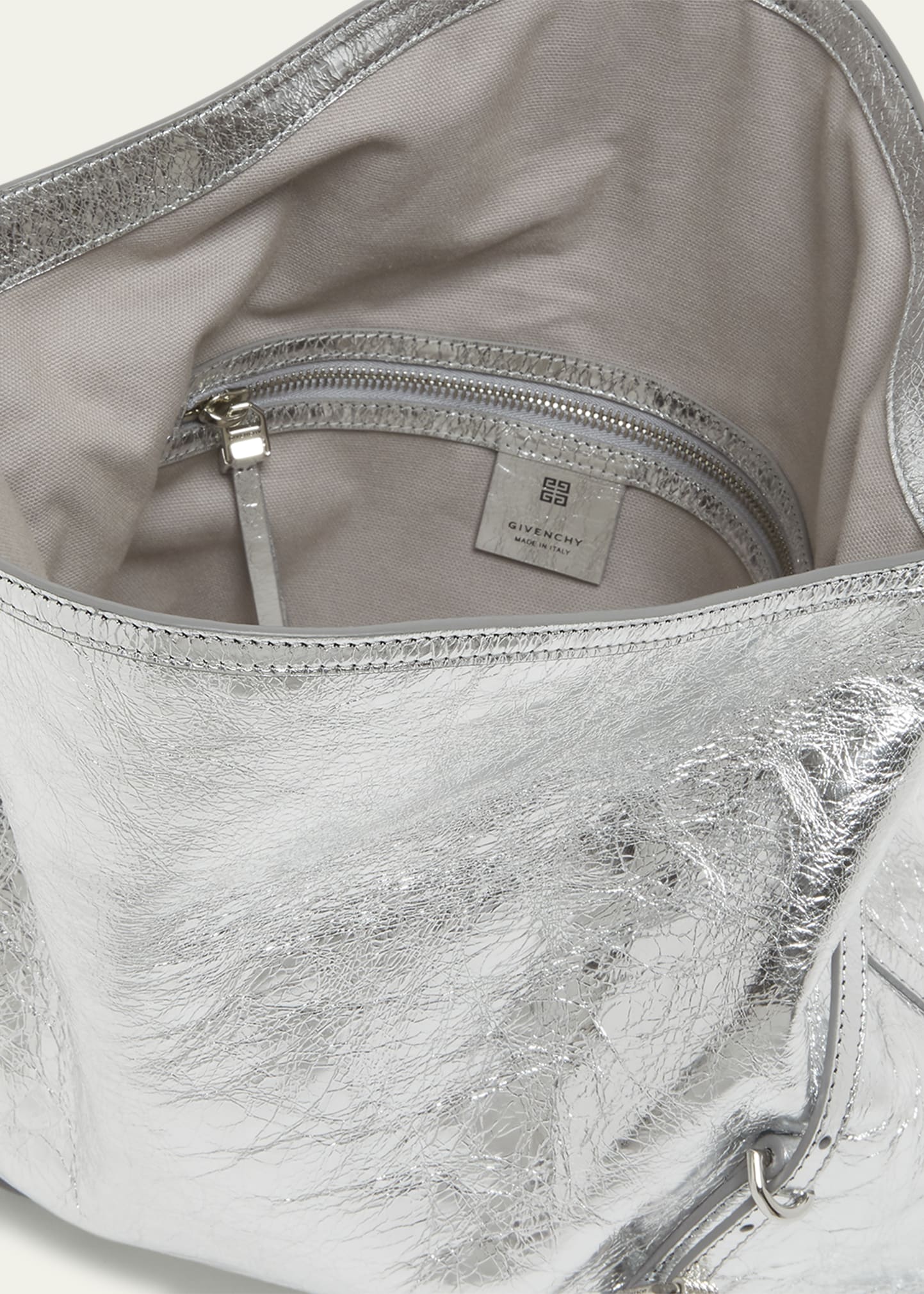 Givenchy Medium Voyou Chain Shoulder Bag in Metallic Leather