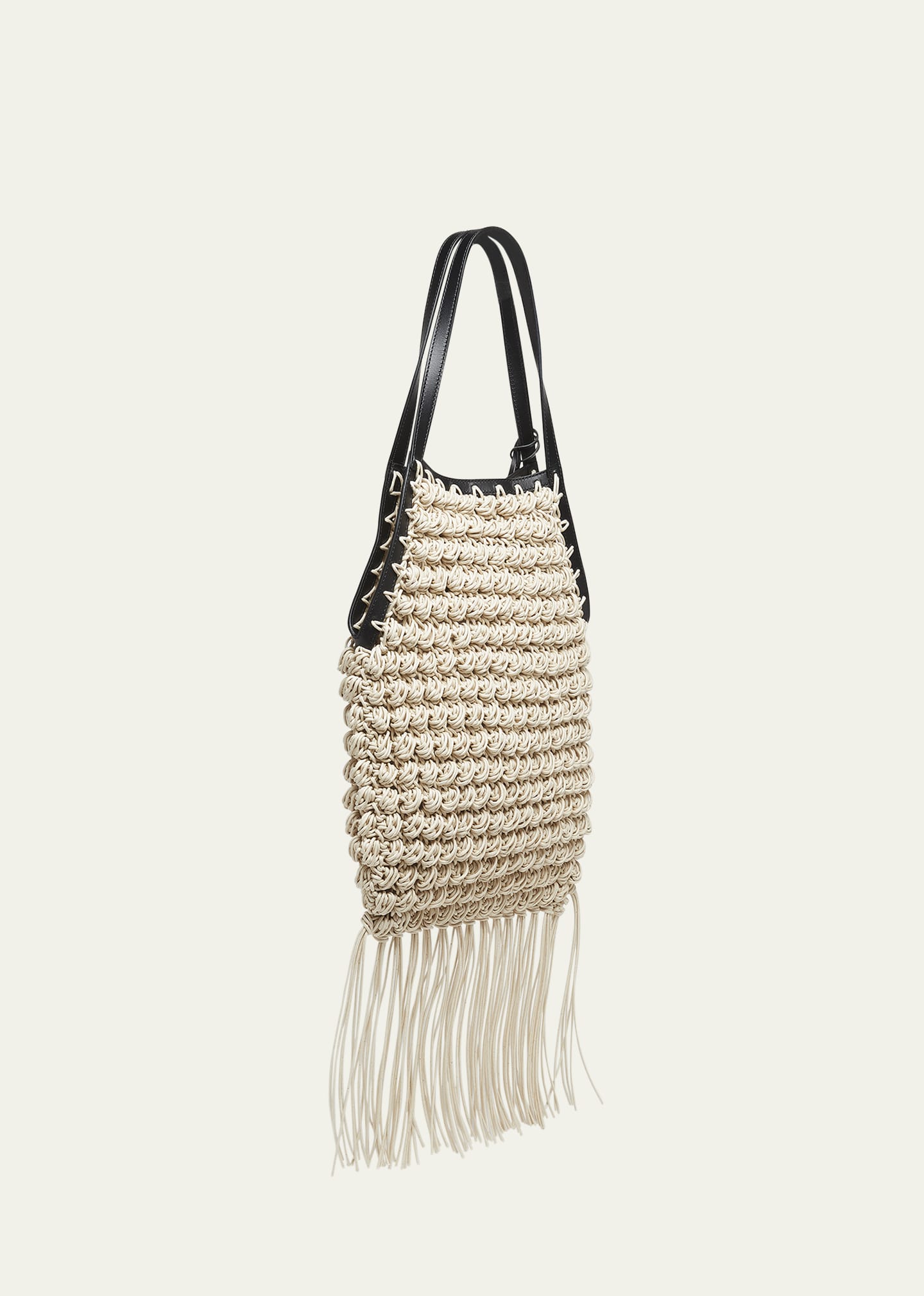 JW Anderson Fringe Popcorn Crochet Shopper Tote Bag