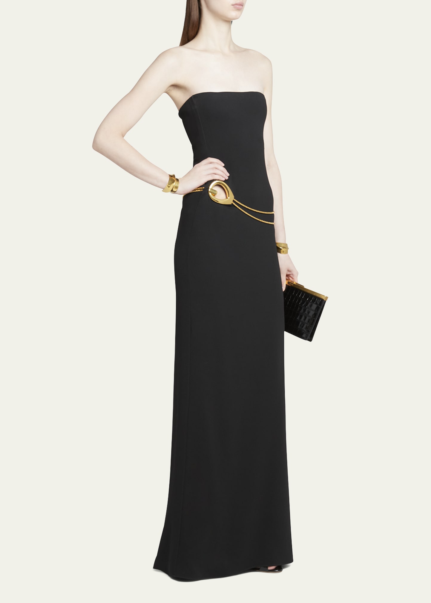 TOM FORD Stretch Sable Strapless Evening Dress with Cutout Detail -  Bergdorf Goodman