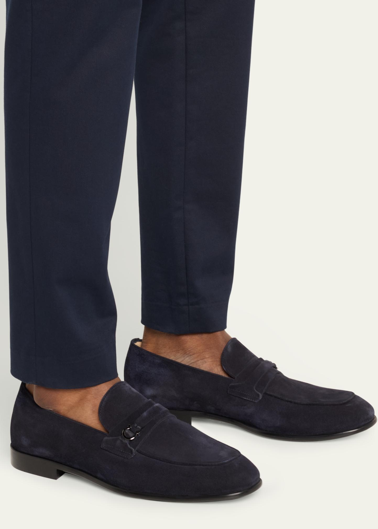 New Men’s Salvatore Ferragamo Desio Suede Gancio Penny Loafers US 13E FERRAGAMO Desio Leather Gancio Penny Loafers | Saks Fifth Avenue main image 4