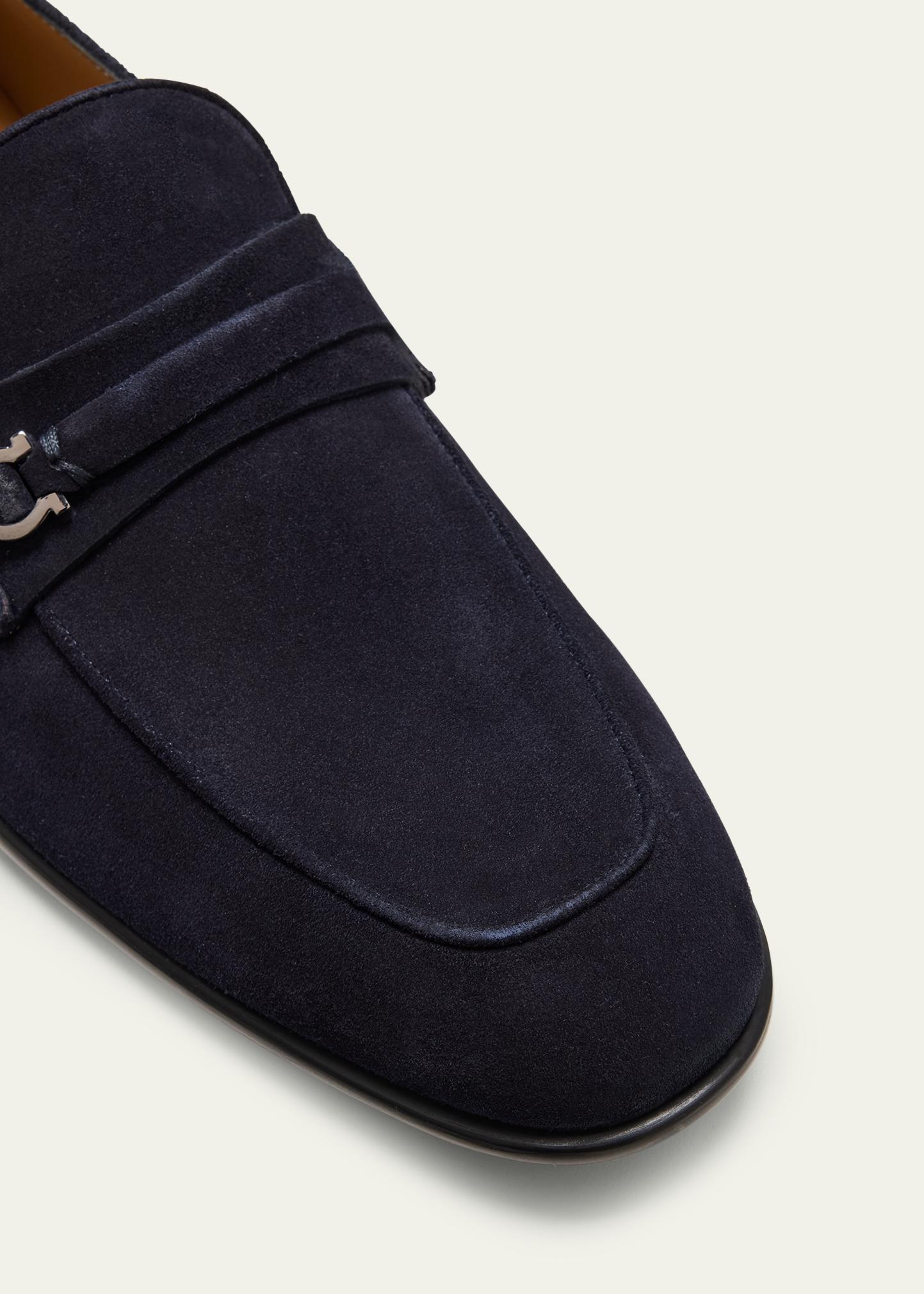 New Men’s Salvatore Ferragamo Desio Suede Gancio Penny Loafers US 13E FERRAGAMO Desio Leather Gancio Penny Loafers | Saks Fifth Avenue main image 3