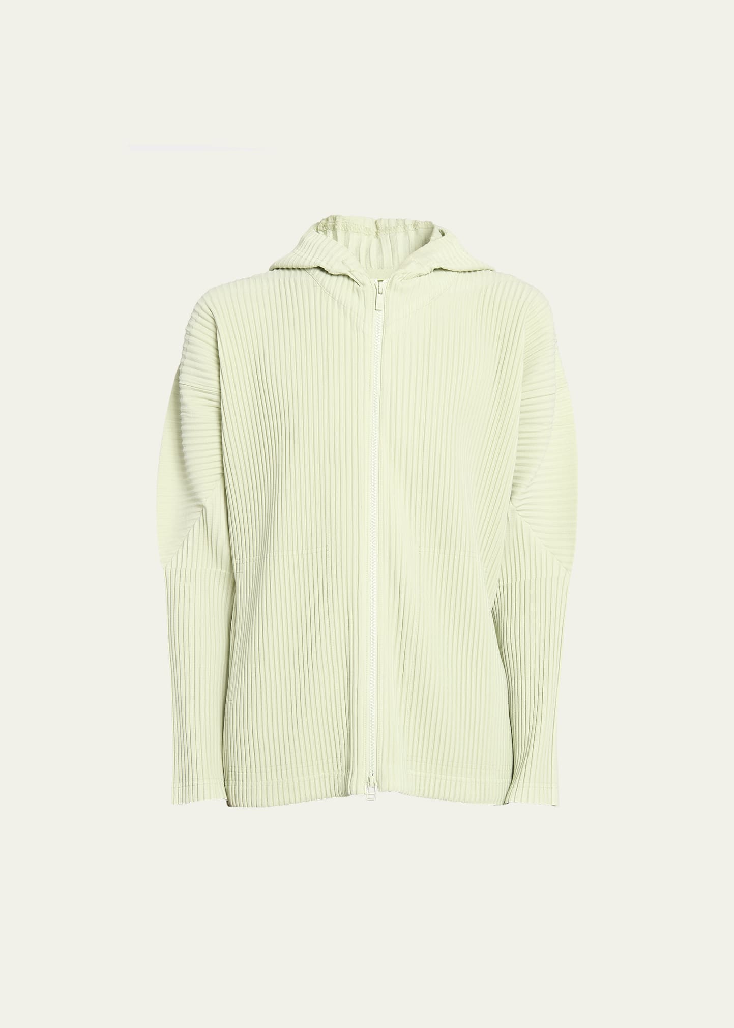 Homme Plisse Issey Miyake Men's Pleated Full-Zip Hoodie