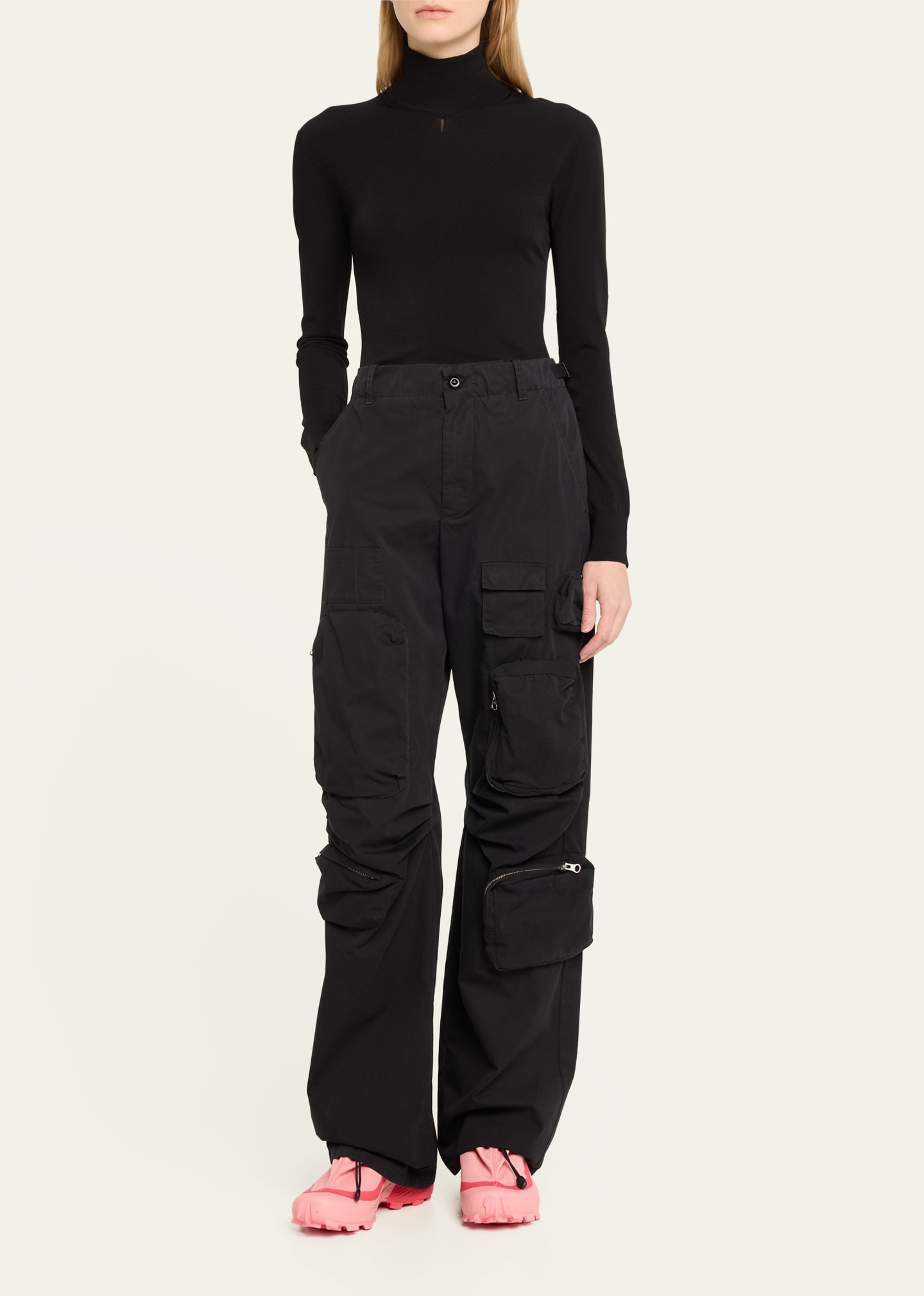 パンツ MM6 High Waist Flared Cargo Pants MM6 Maison Margiela Cargo Pants - Bergdorf Goodman