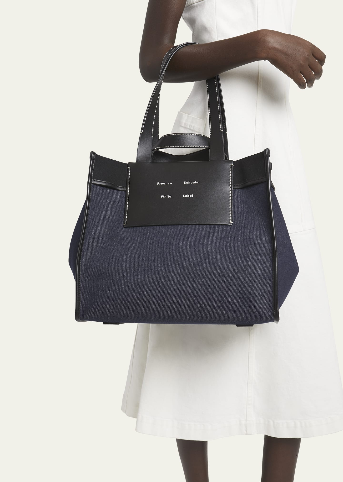 Proenza Schouler White Label Morris XL Denim Tote Bag - Bergdorf