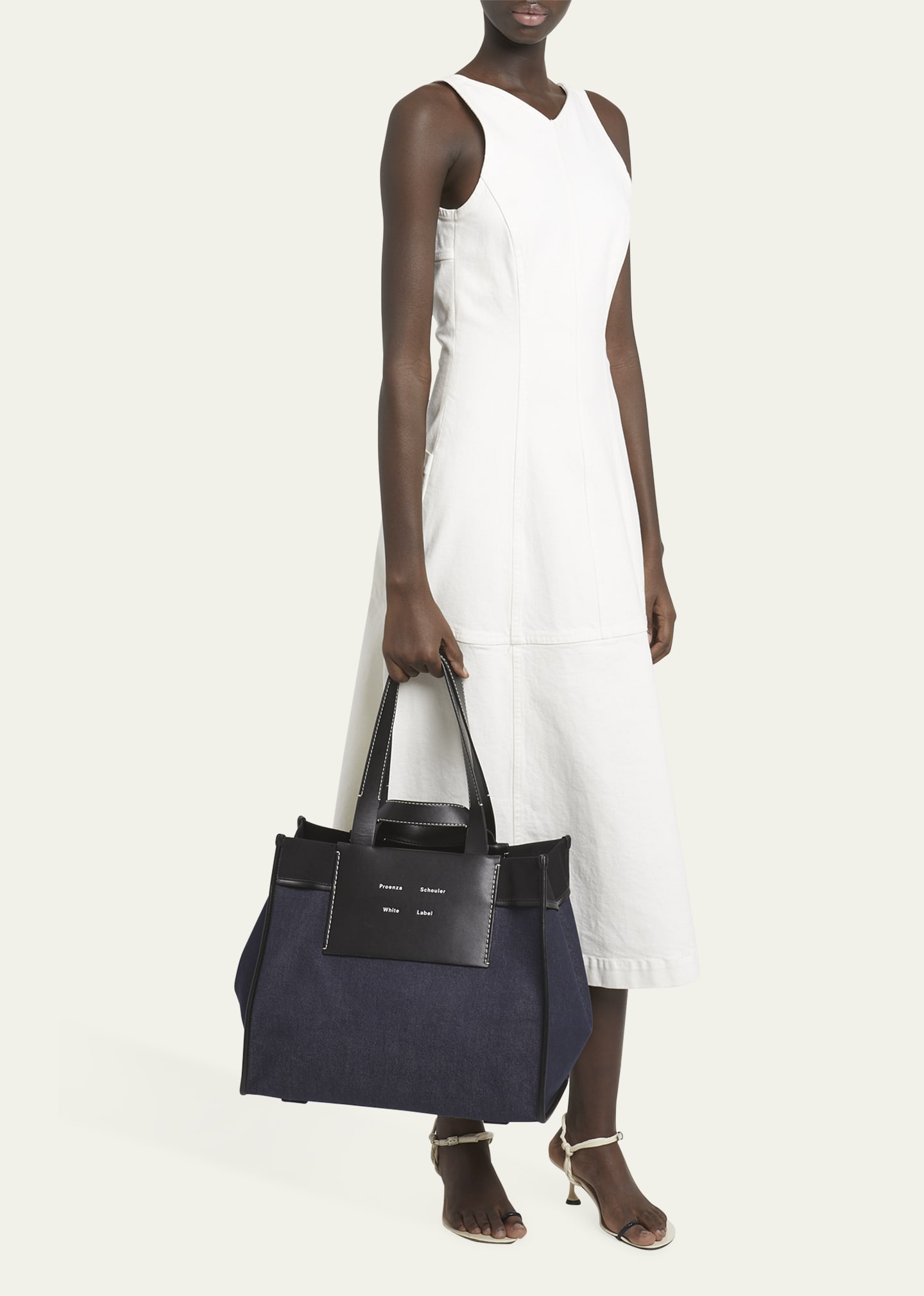 Proenza Schouler White Label Morris XL Denim Tote Bag - Bergdorf
