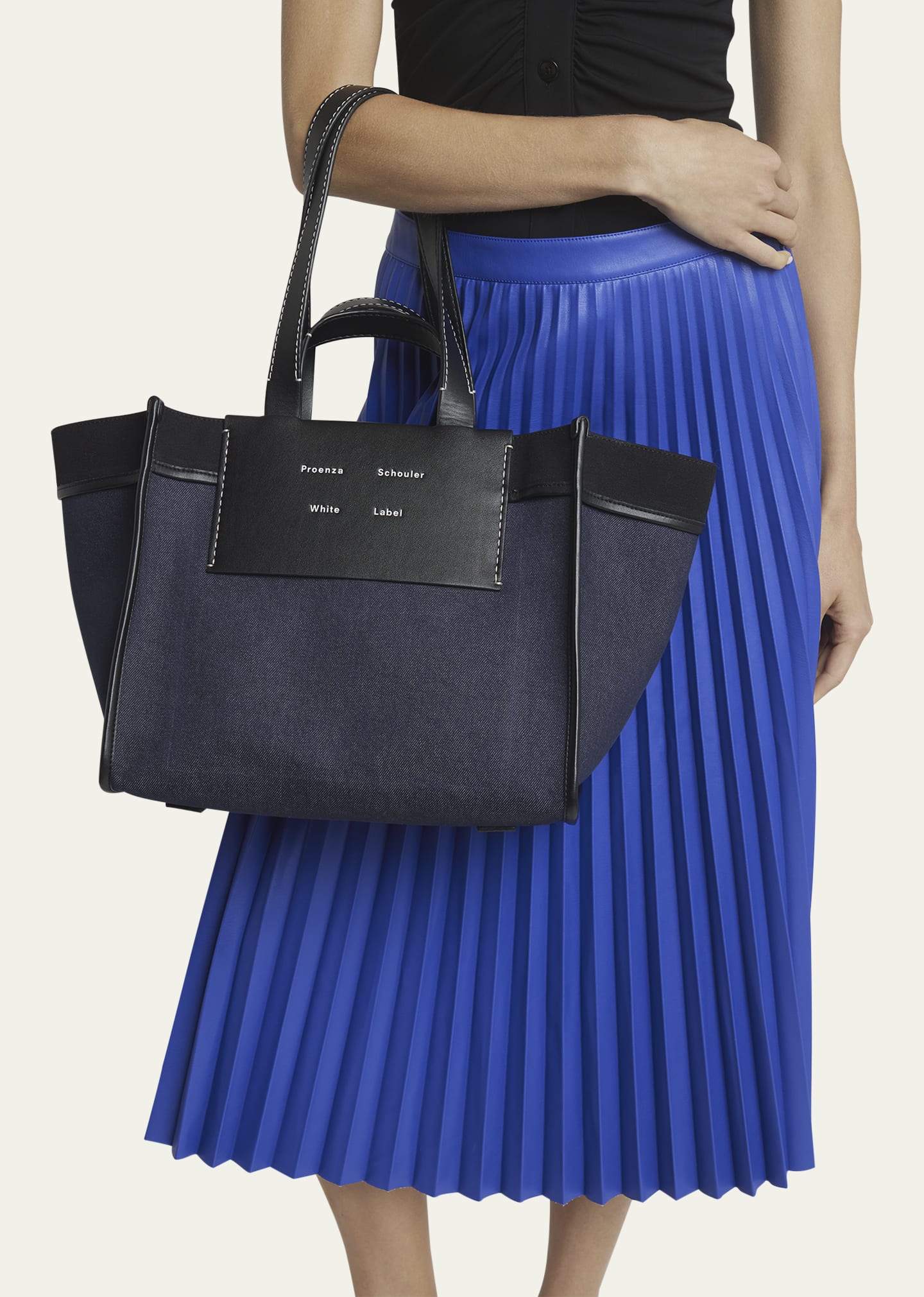 Proenza Schouler White Label Morris Large Denim Tote Bag