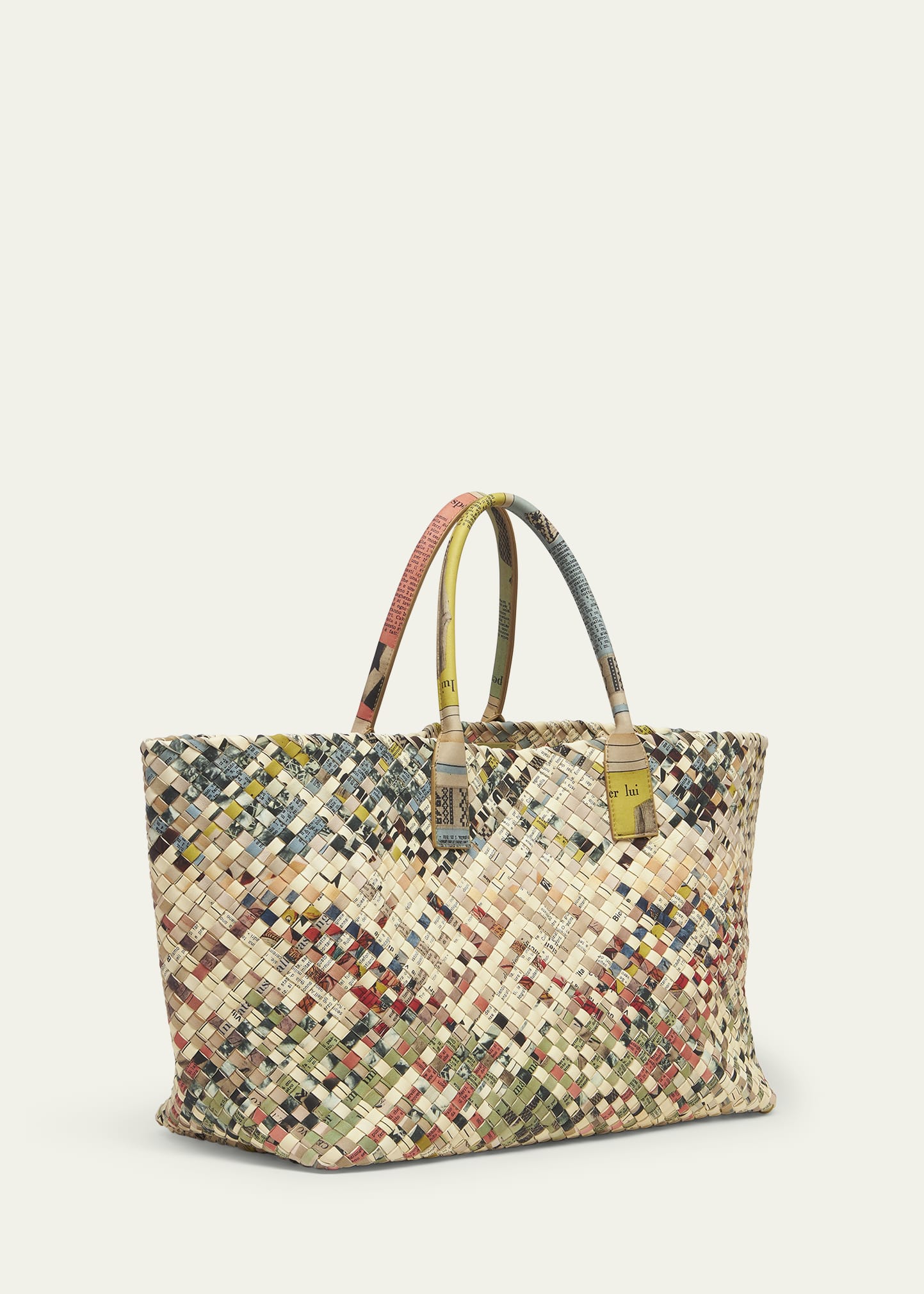 Bottega Veneta Large Cabat Newspaper-Print Tote Bag - Bergdorf Goodman