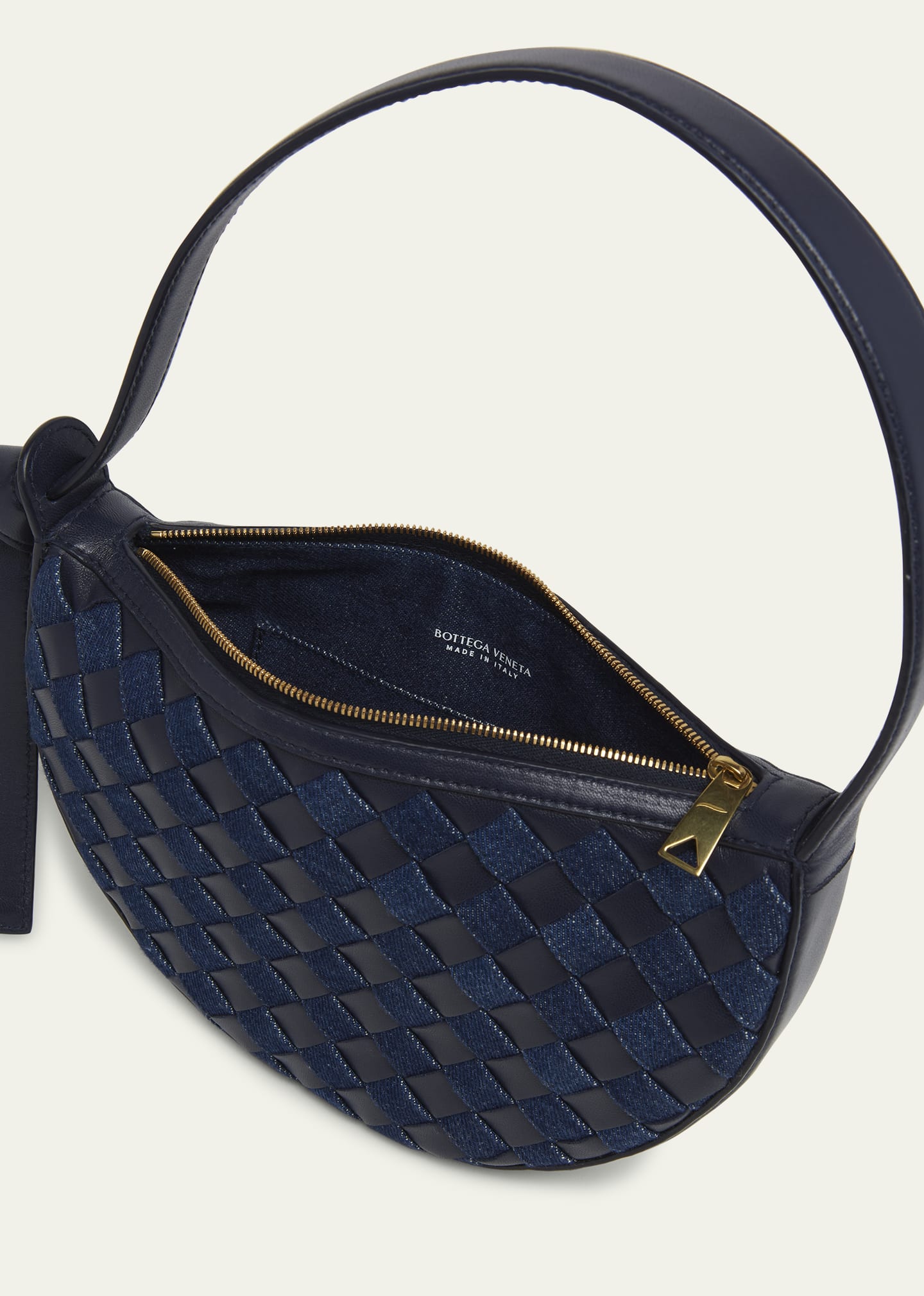 Bottega Veneta Sunrise Denim Shoulder Bag - Bergdorf Goodman