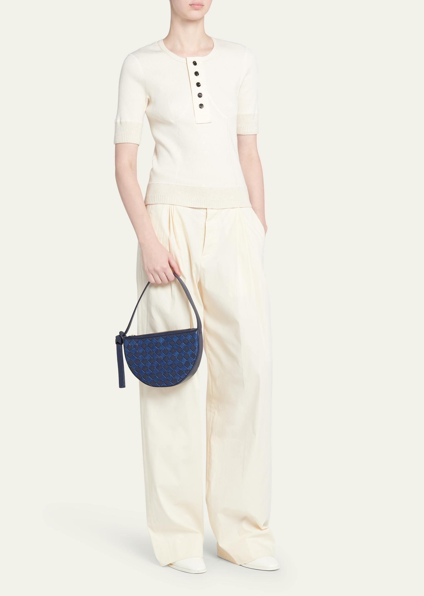 Bottega Veneta Sunrise Denim Shoulder Bag - Bergdorf Goodman