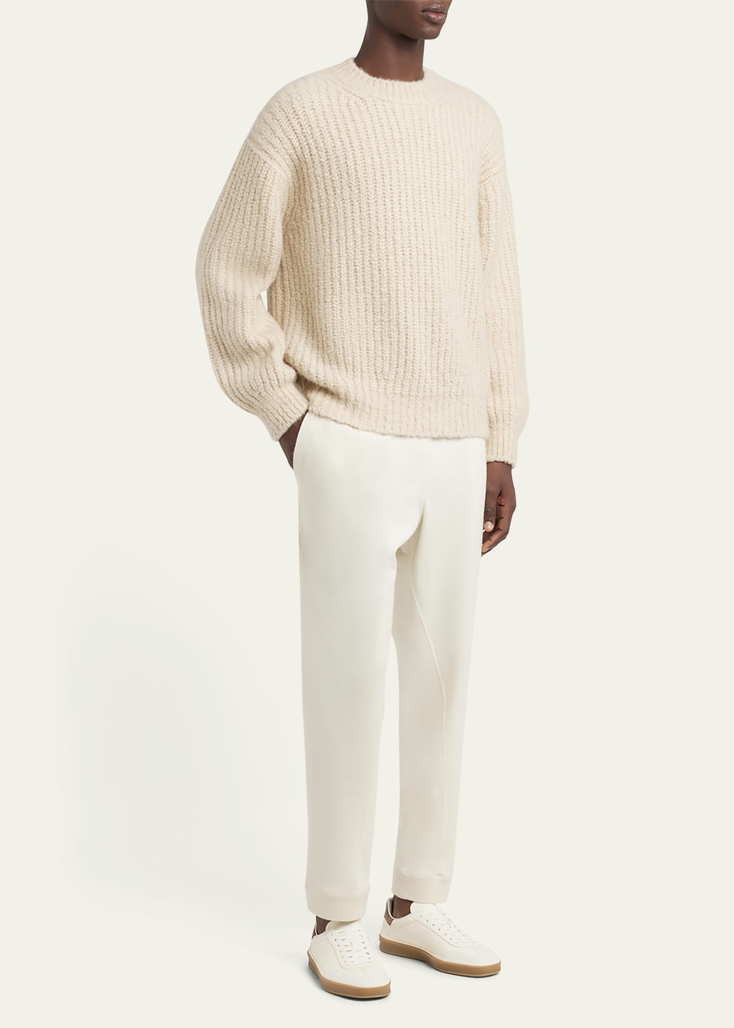 Loro Piana Men's Cocooning Cashmere Crewneck Sweater - Bergdorf