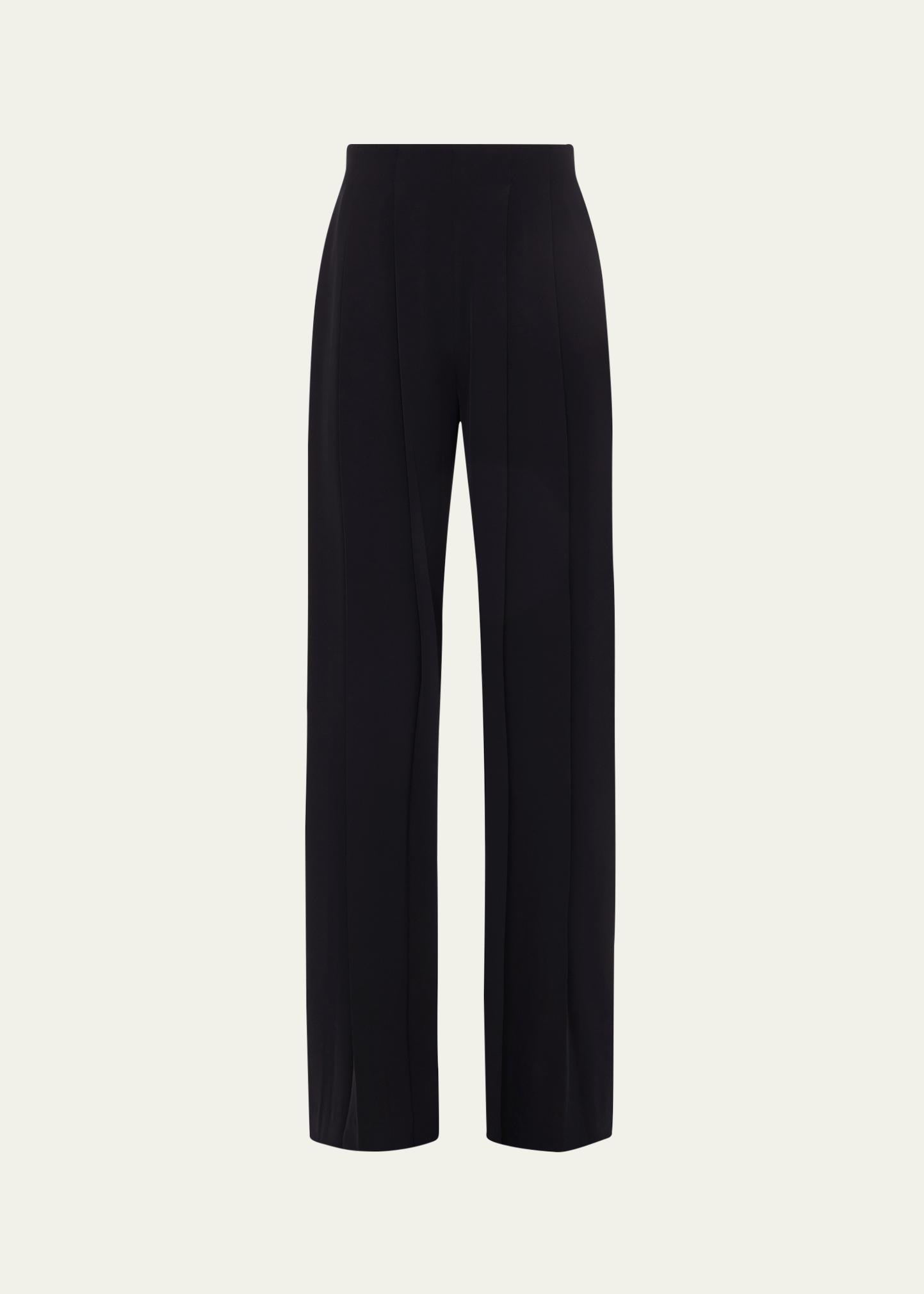 L'AGENCE Nova Mid-Rise Wide-Leg Pleated Pants - Bergdorf Goodman