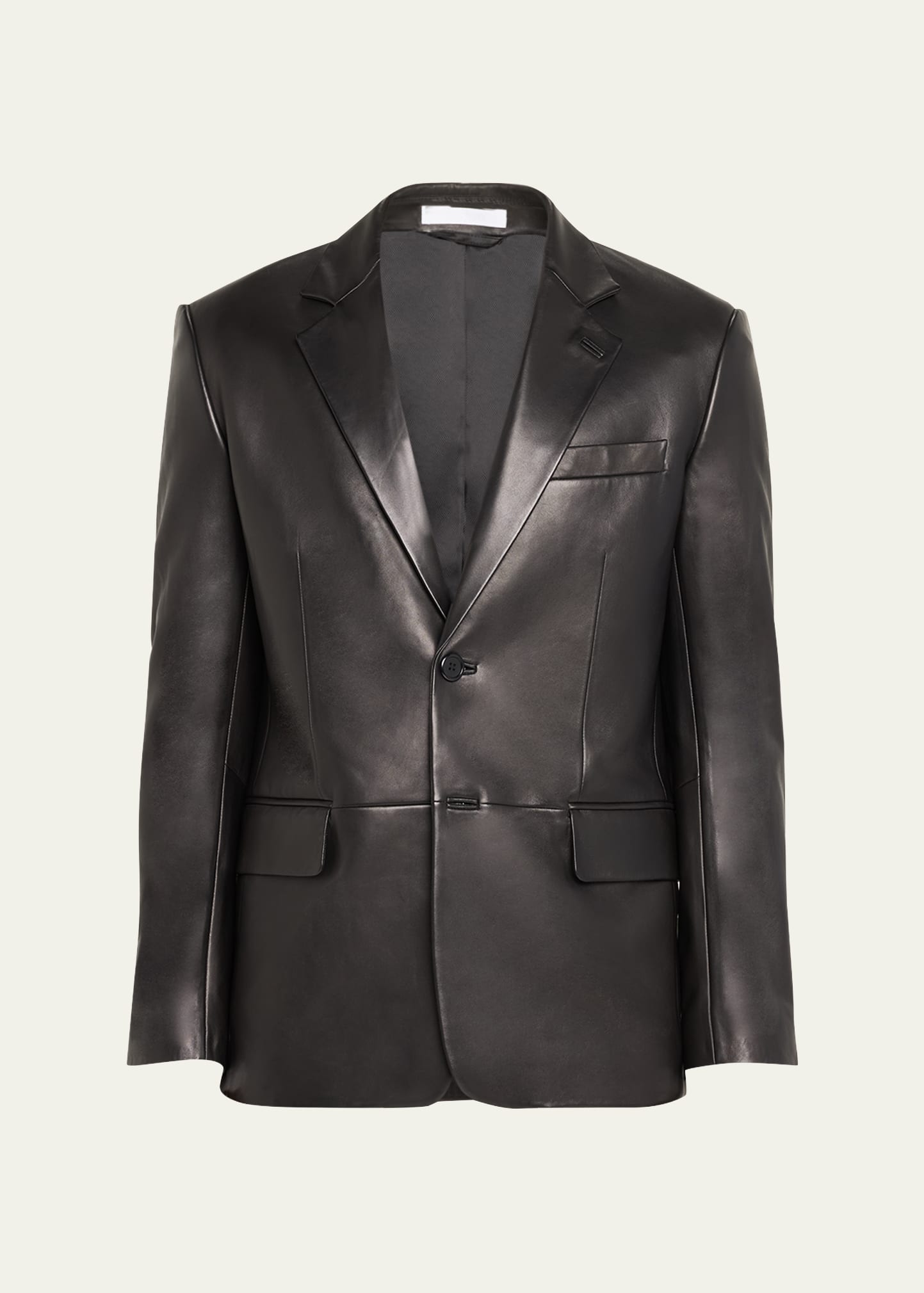 Helmut Lang Men's Leather Classic Blazer - Bergdorf Goodman