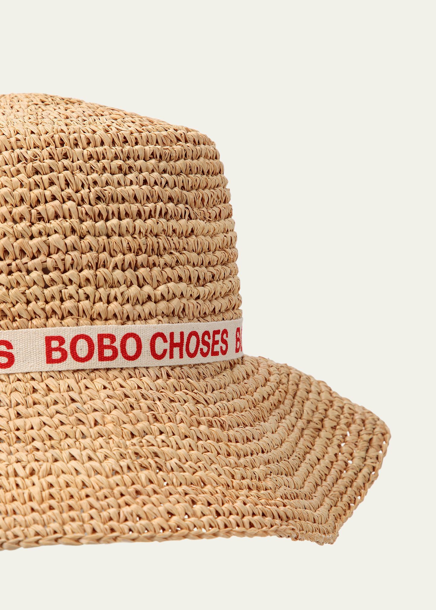 帽子 BOBO CHOSES raffia hat Bobo Choses Kid's Raffia Hat - Bergdorf Goodman