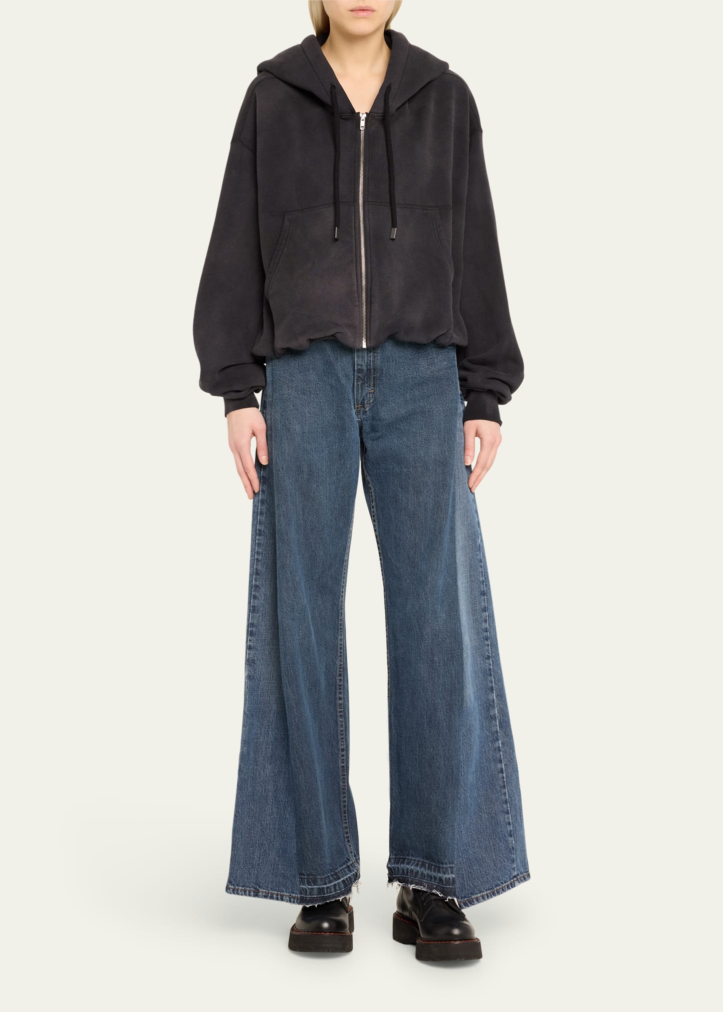 試着のみ　Heve Cloud Balloon Sweat R13 Zip-Front Balloon Hoodie - Bergdorf Goodman