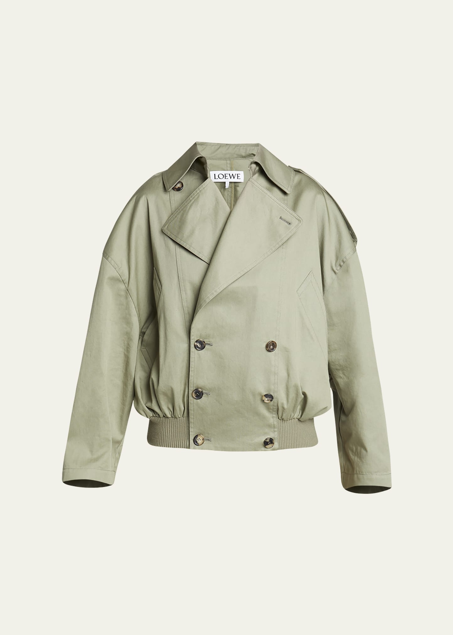 Loewe Cropped Trench Jacket - Bergdorf Goodman Loewe Cropped Trench Jacket - Bergdorf Goodman
