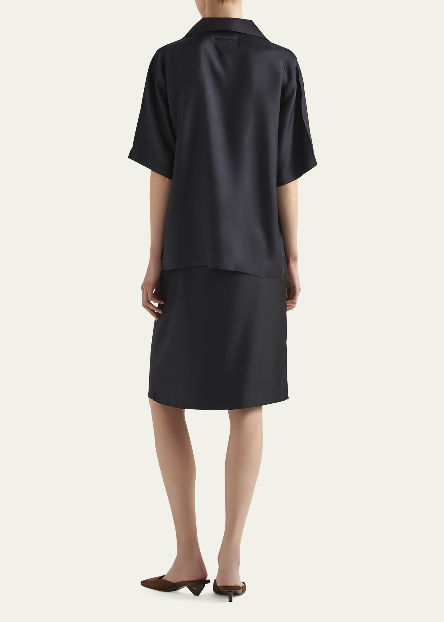 Prada スカート Gradient twill midi-skirt 関税込 Prada Flower Twill Midi Skirt - Bergdorf Goodman