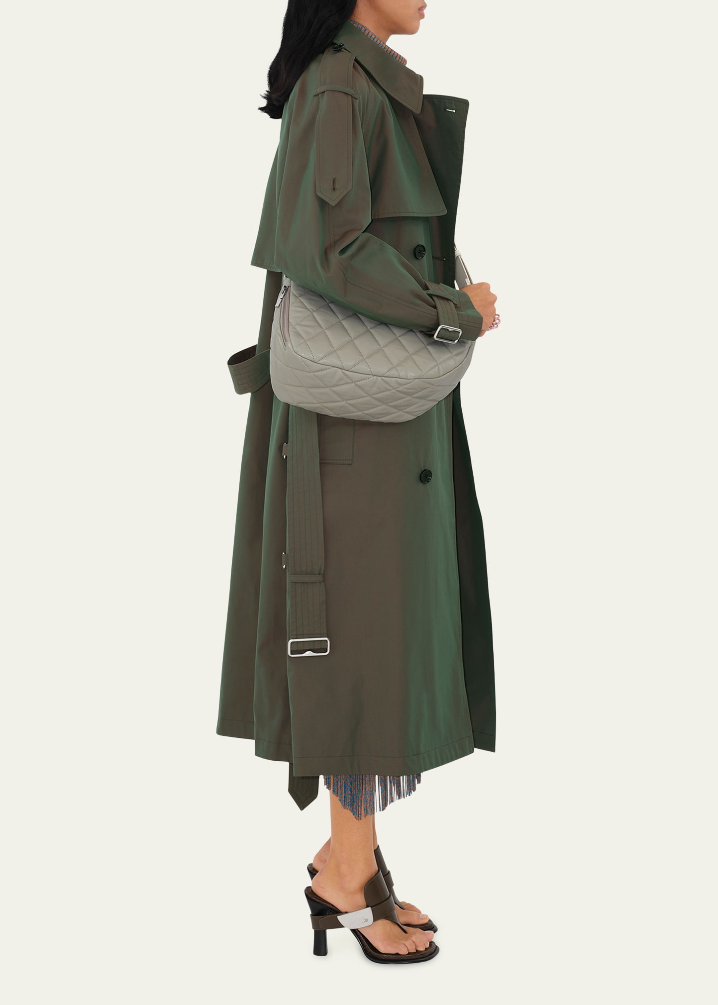 Burberry Iridescent Belted Trench Coat - Bergdorf Goodman