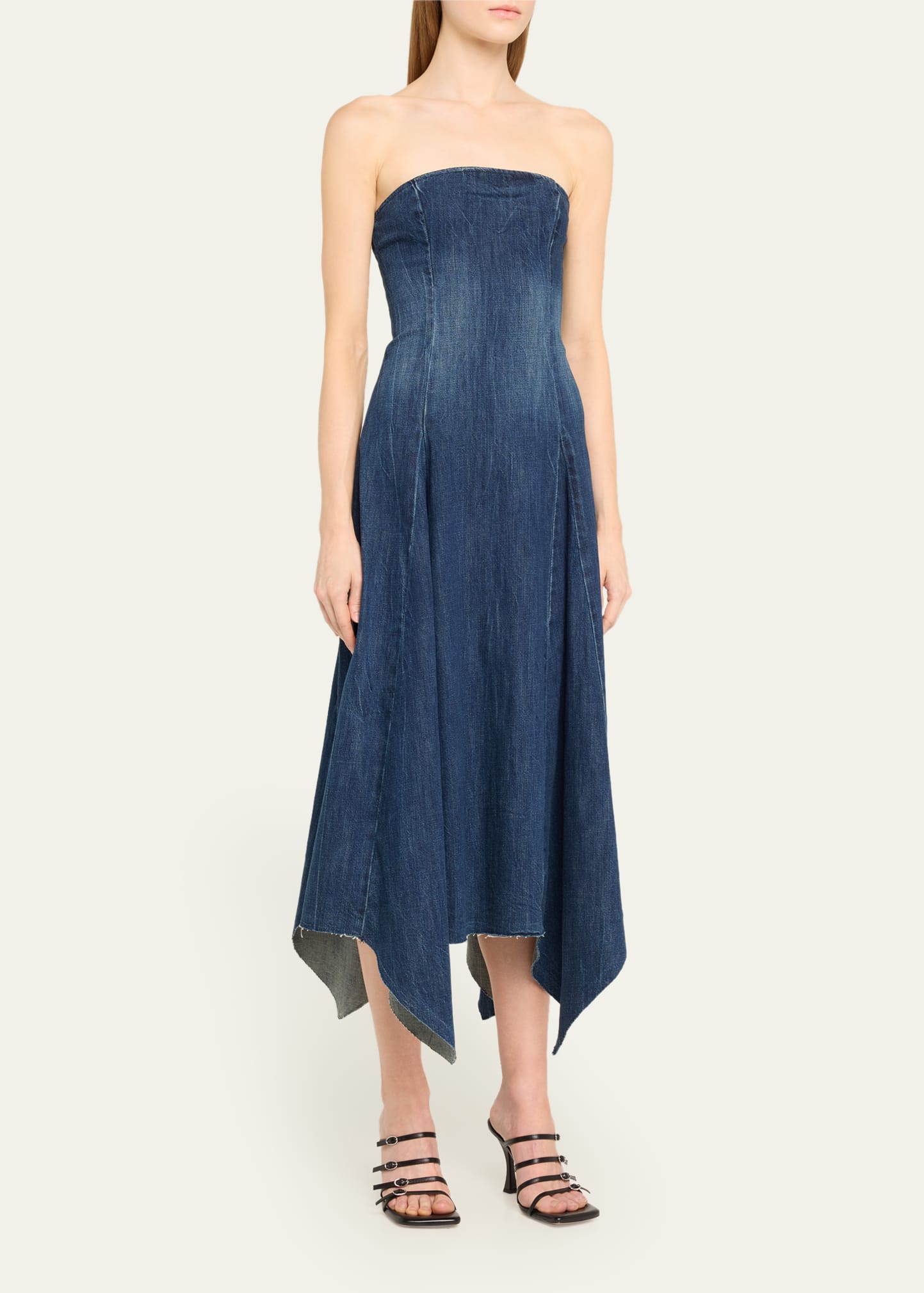 white christmas dresses Button Down Denim Dress - Sleeveless Mini 100% Cotton main image 1