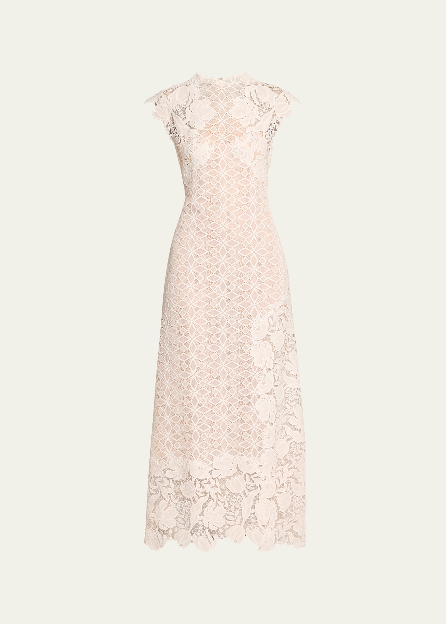 Lela Rose Floral Lace Pencil Dress Bergdorf Goodman