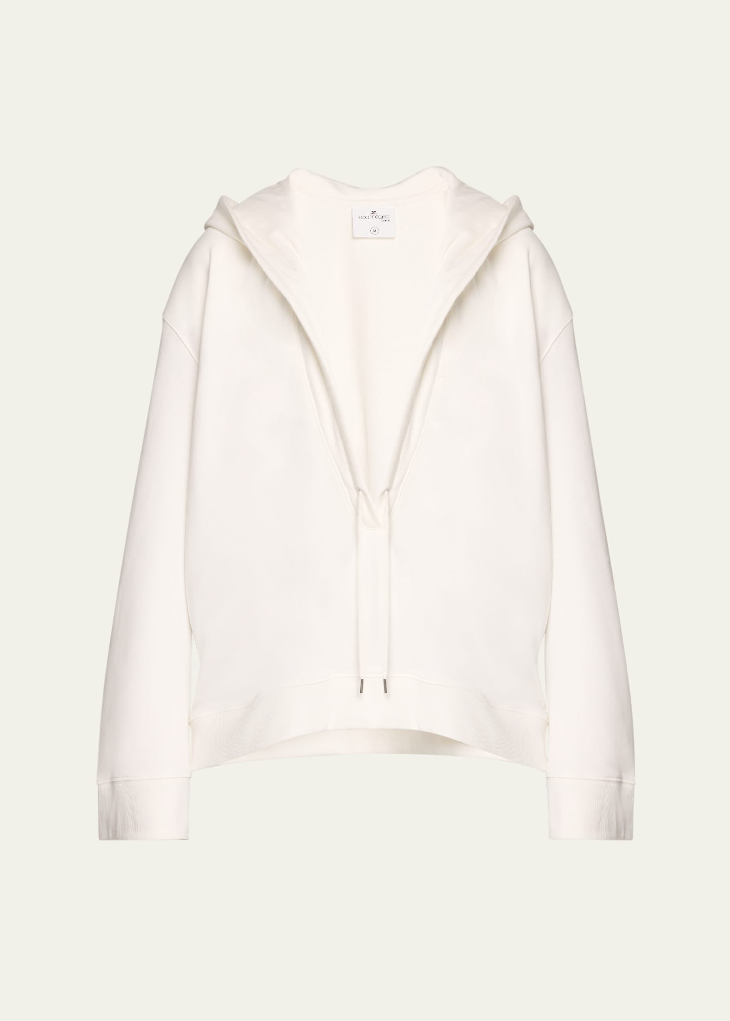 Courreges Cocoon Fleece VNeck Hoodie International Shipping