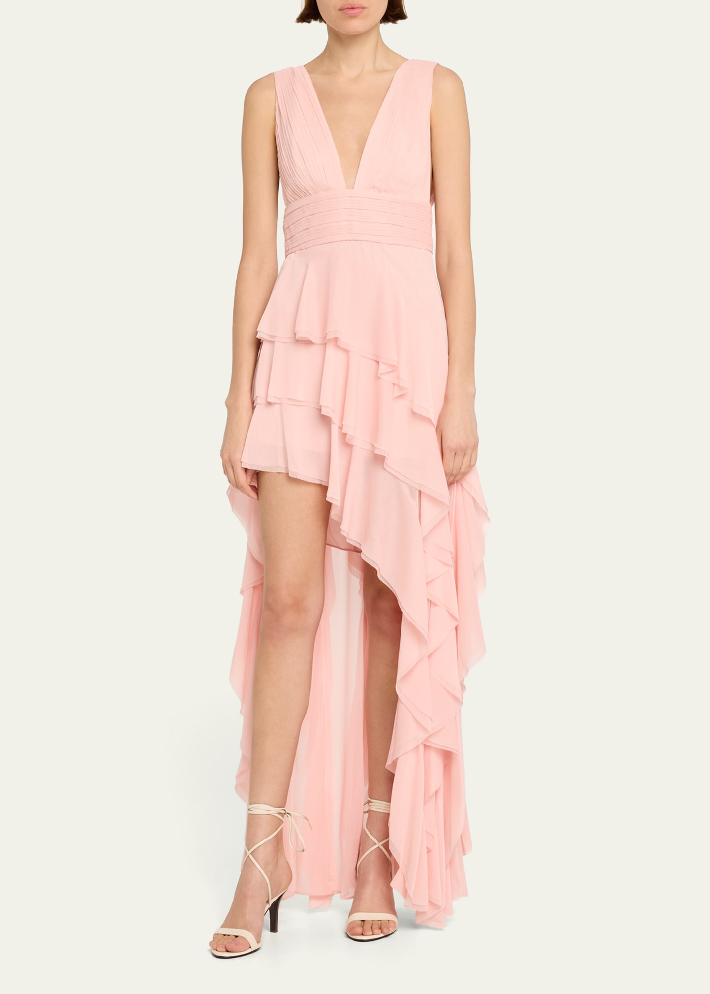 laverne asymmetrical ruffle maxi dress One-Shoulder Printed Ruffles Asymmetrical Maxi Dress – IULOVER main image 0