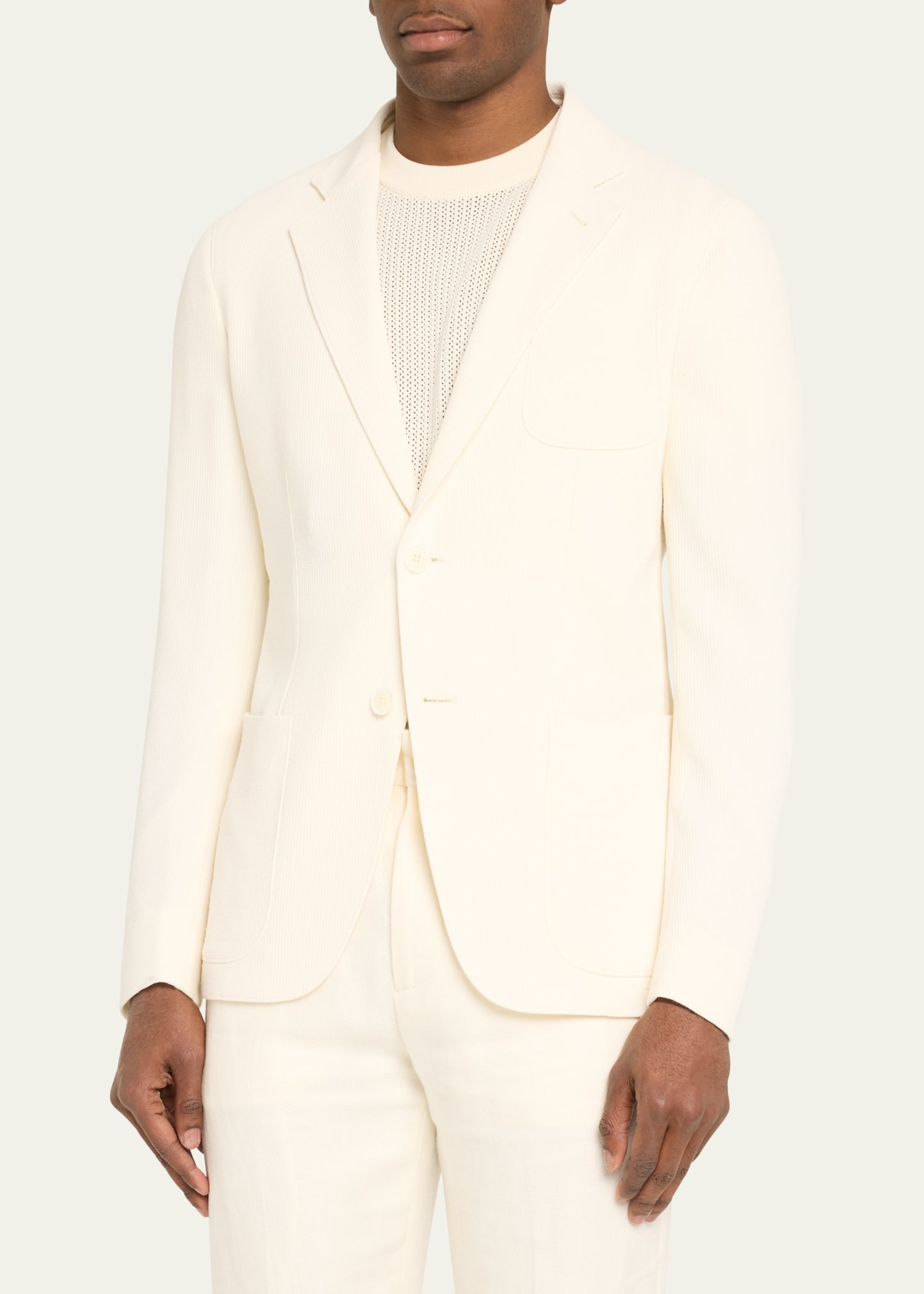 Giorgio Armani Men's Seersucker Suit Separate Jacket Bergdorf