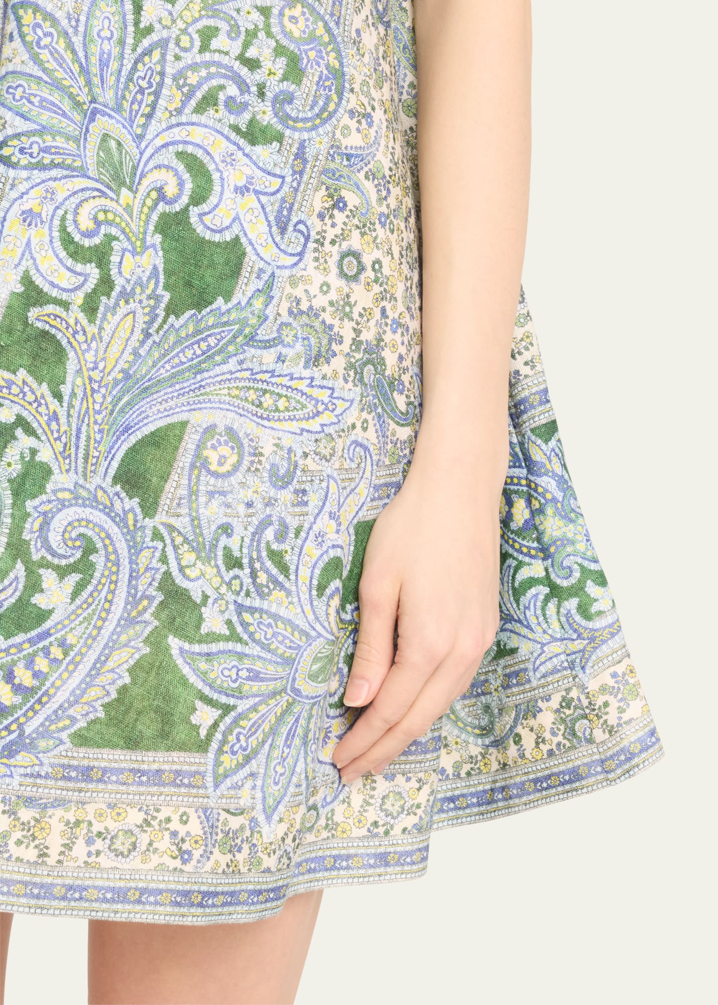 ottie swing mini dress Zimmermann Ottie Swing Mini Dress, Green Paisley, Size 1