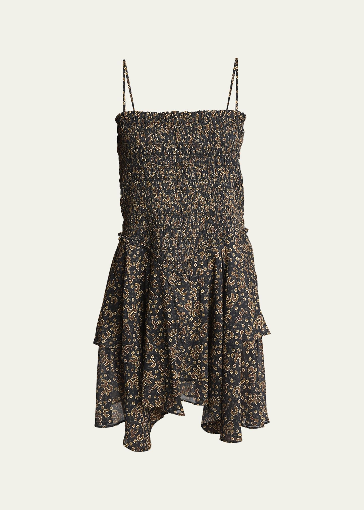 送料関税込み★ISABEL MARANT★Tekra グローブ Etoile Isabel Marant Anka Smocked A-Line Mini Dress