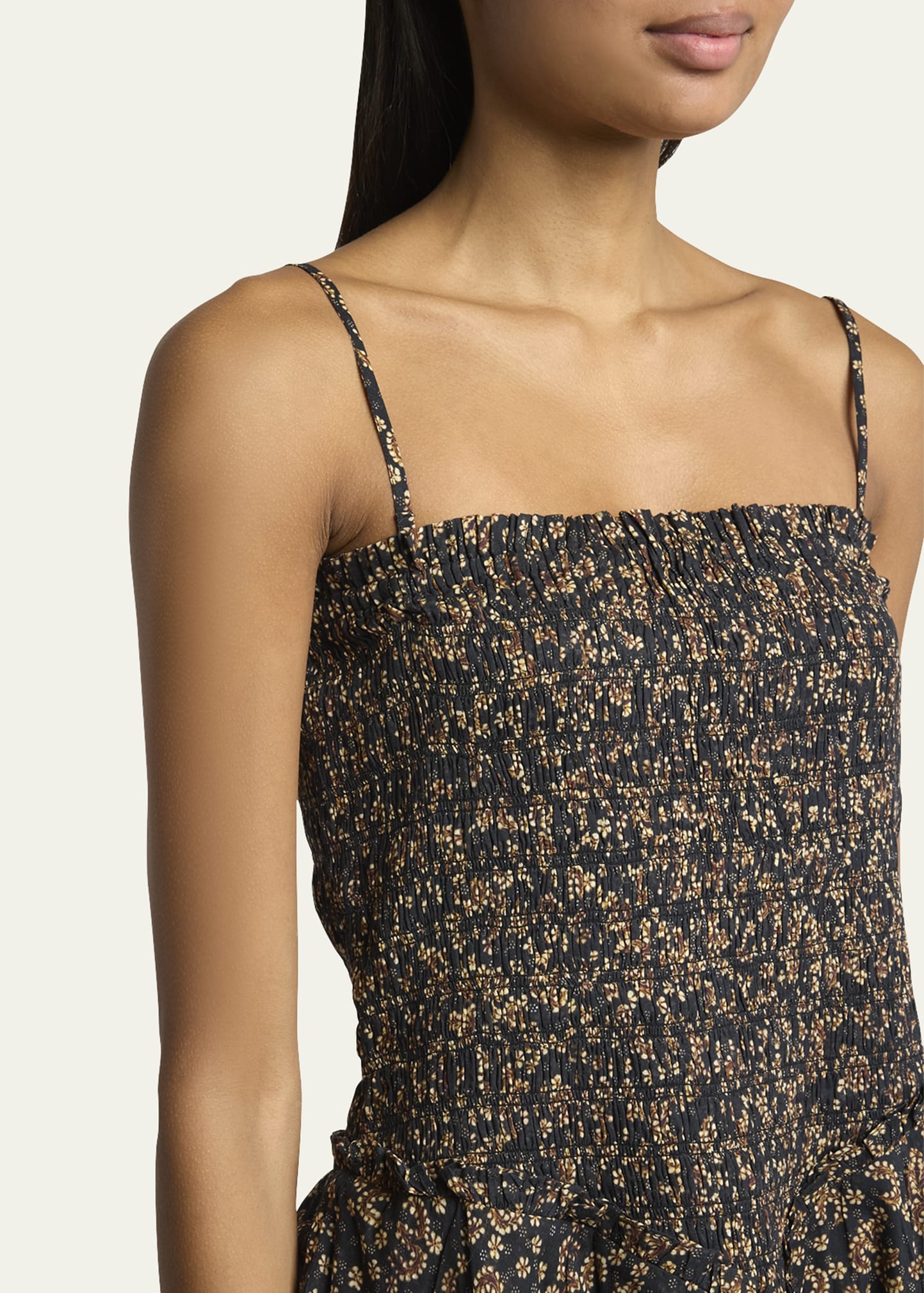 送料関税込み★ISABEL MARANT★Tekra グローブ Etoile Isabel Marant Anka Smocked A-Line Mini Dress